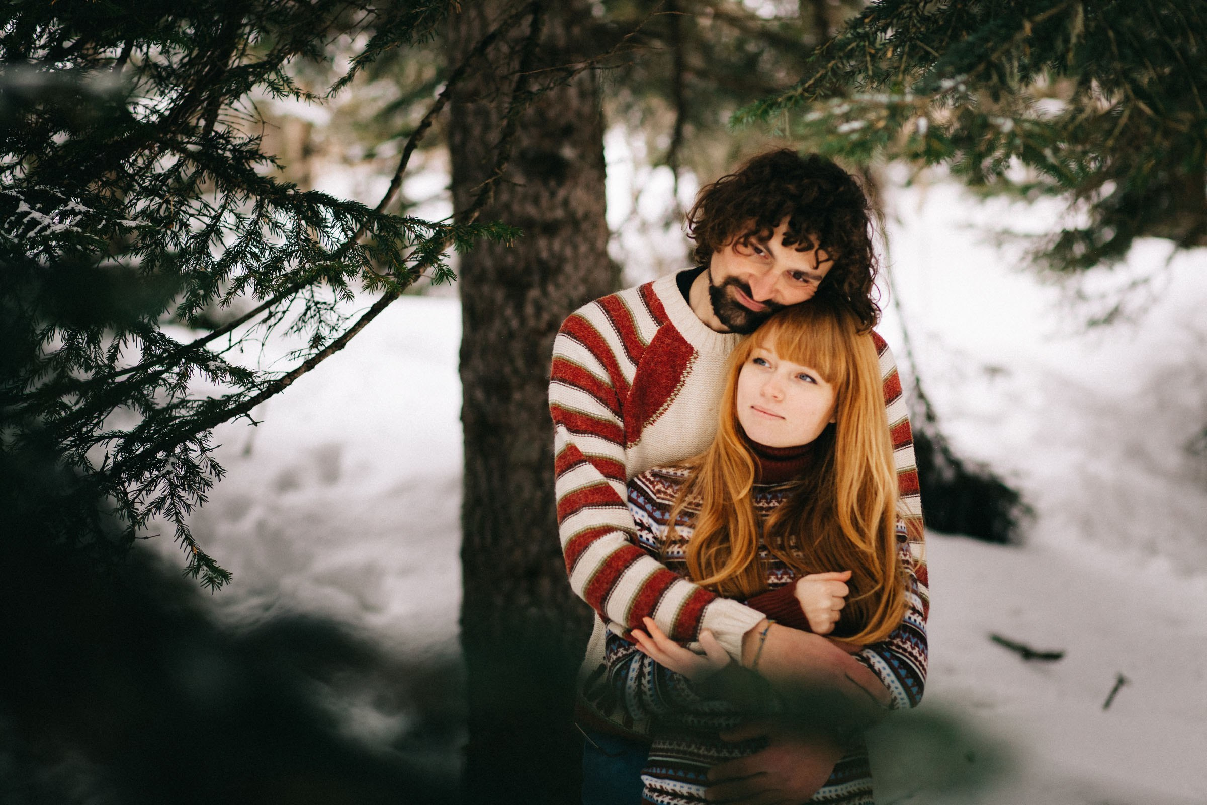 Фотосессия для пары на панораме Лаго-Наки зимой. Семейный и свадебный фотограф в Майкопе Михаил Мартиросян