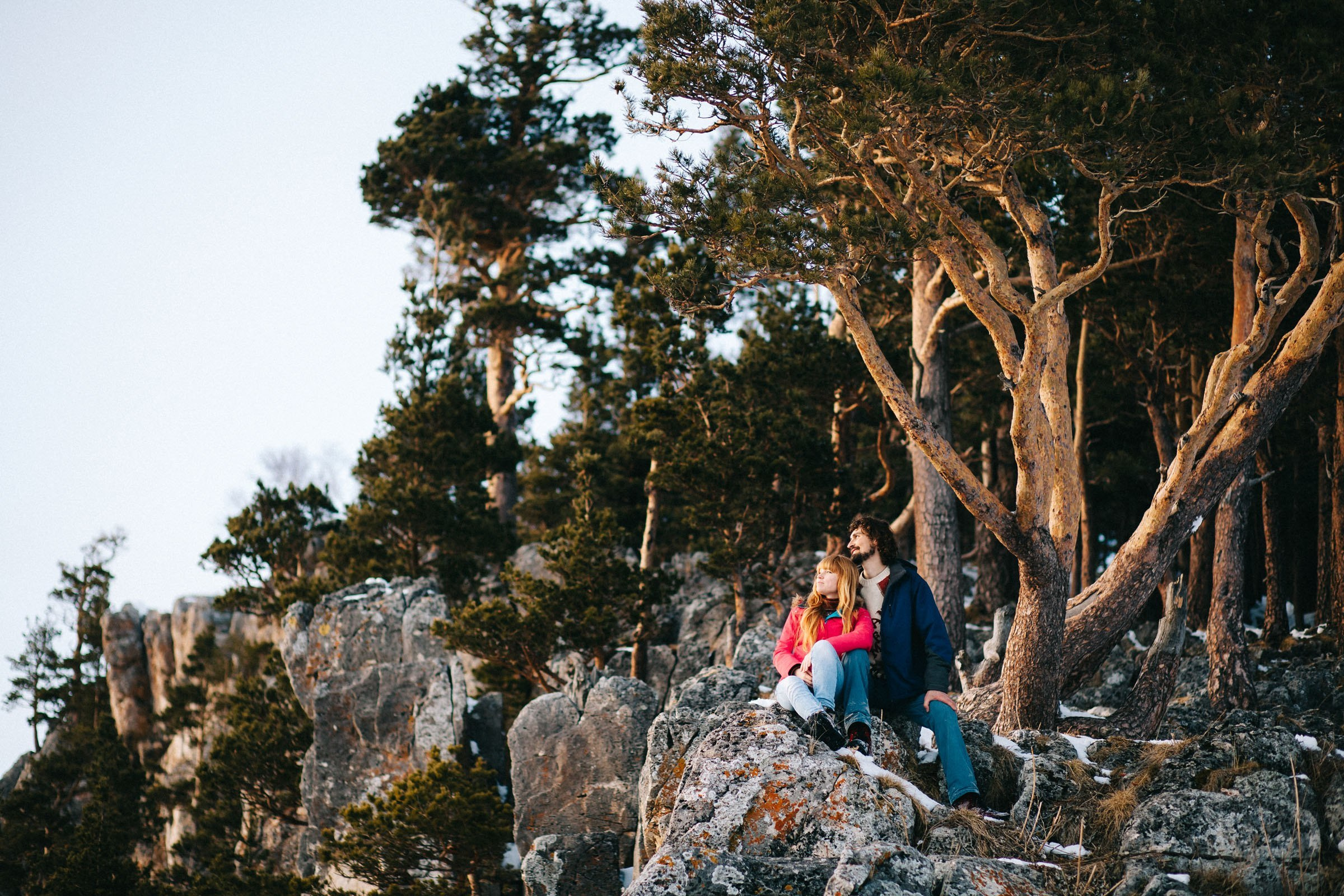 Фотосессия для пары на панораме Лаго-Наки зимой. Семейный и свадебный фотограф в Майкопе Михаил Мартиросян