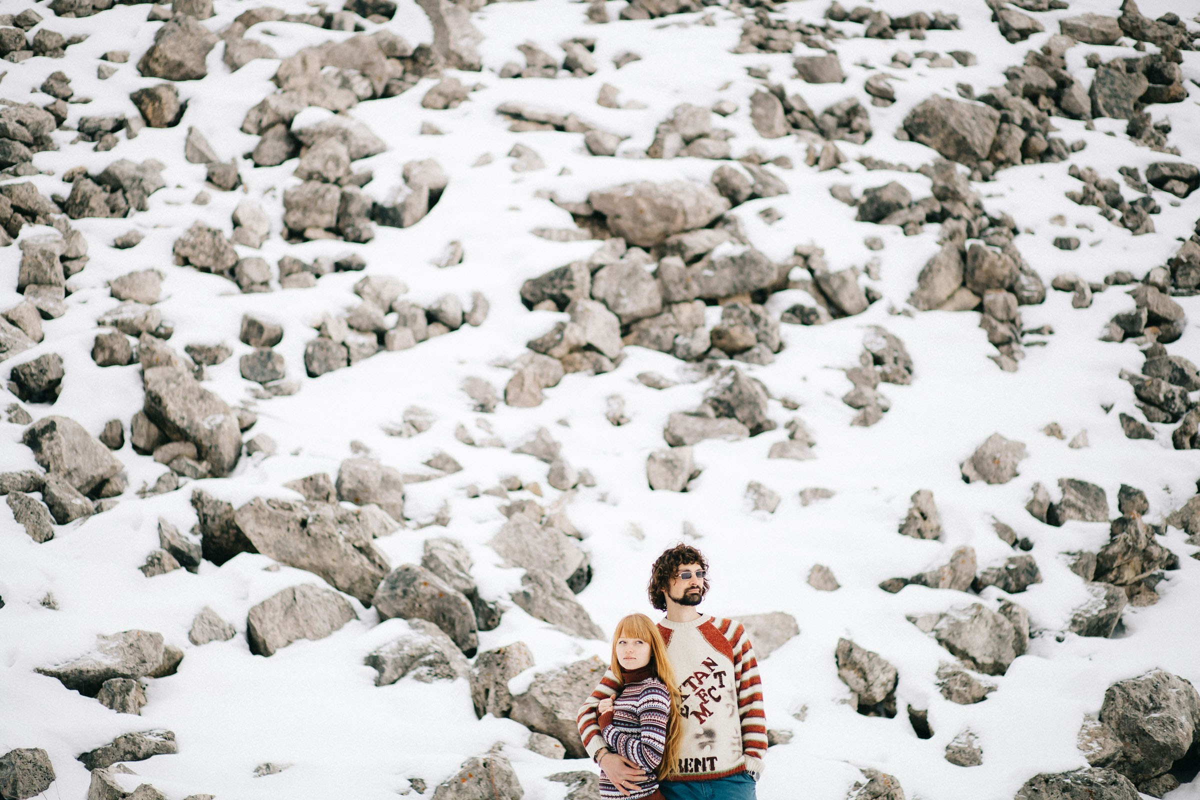 Фотосессия для пары на панораме Лаго-Наки зимой. Семейный и свадебный фотограф в Майкопе Михаил Мартиросян