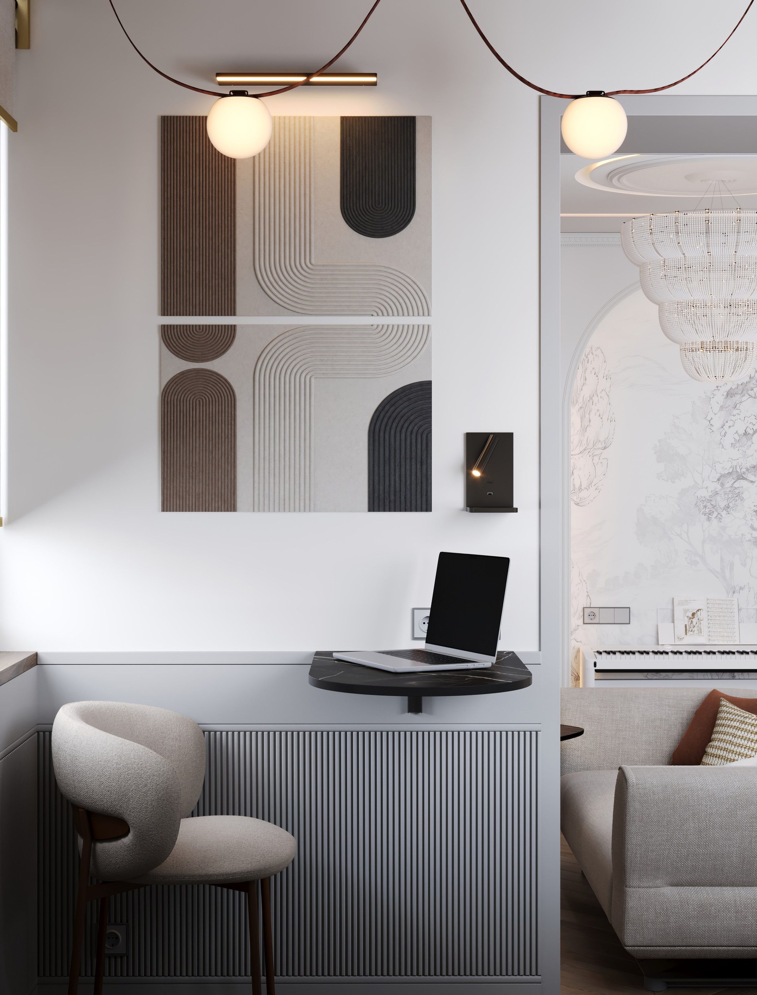 3D Визуализация квартиры пгт Заречье 62.7 m². Заказать 3Д визуализацию интерьеров — Дарья Веденёва