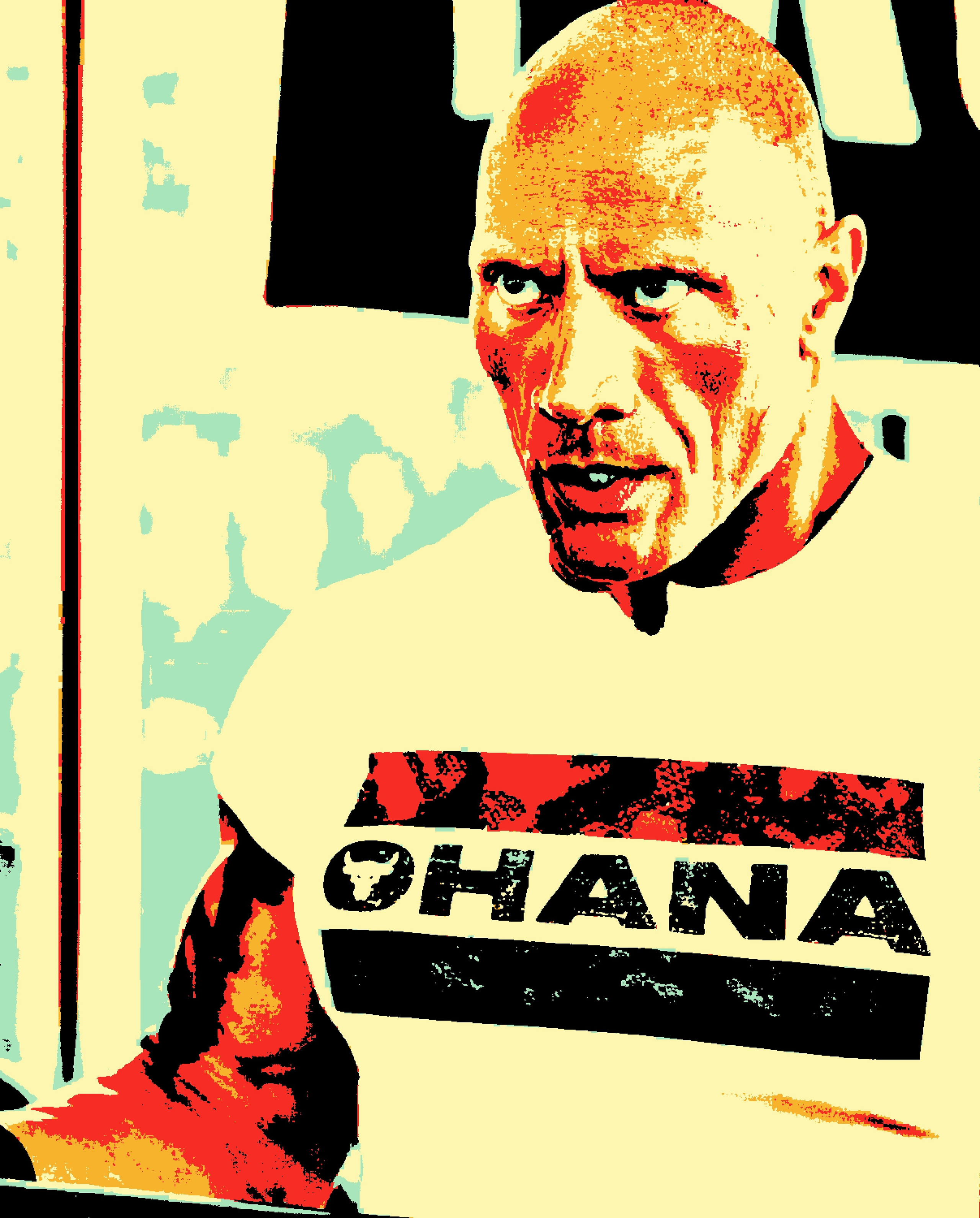 Дуэйн Джонсон (Dwayne Johnson). Визуальный арт пиксельный художник Василь Пиксель