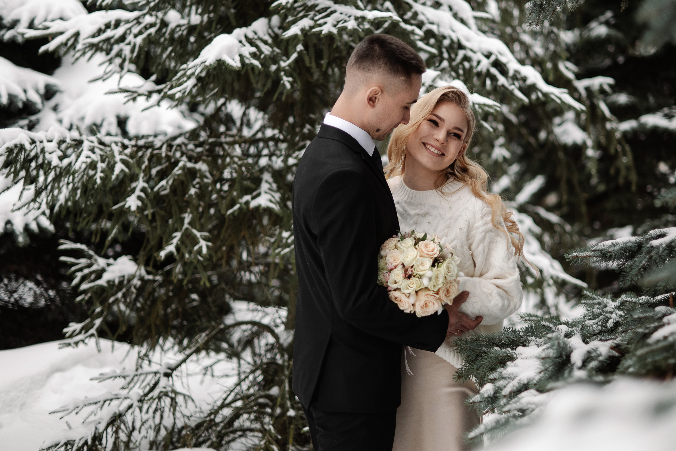 Александра и Алексей, роспись и прогулка зимой. Свадебный и портретный фотограф в Липецке Юлия Свит