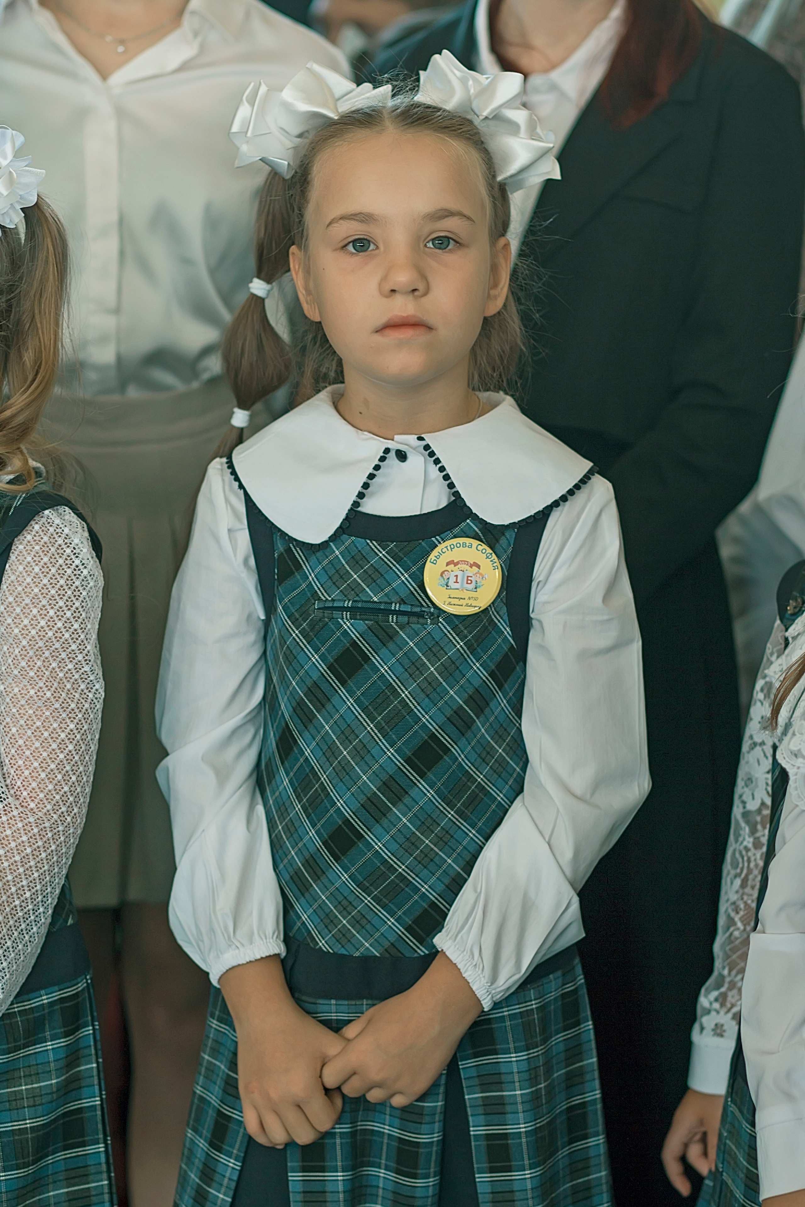 Первый класс линейка, в классе, портреты. Семейный и детский фотограф в Нижнем Новгороде