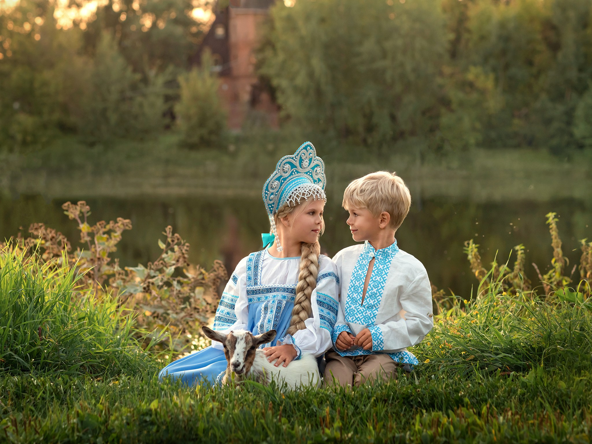 Семейная съемка с животными. Детский и семейный фотограф Елена Михайлова в Москве