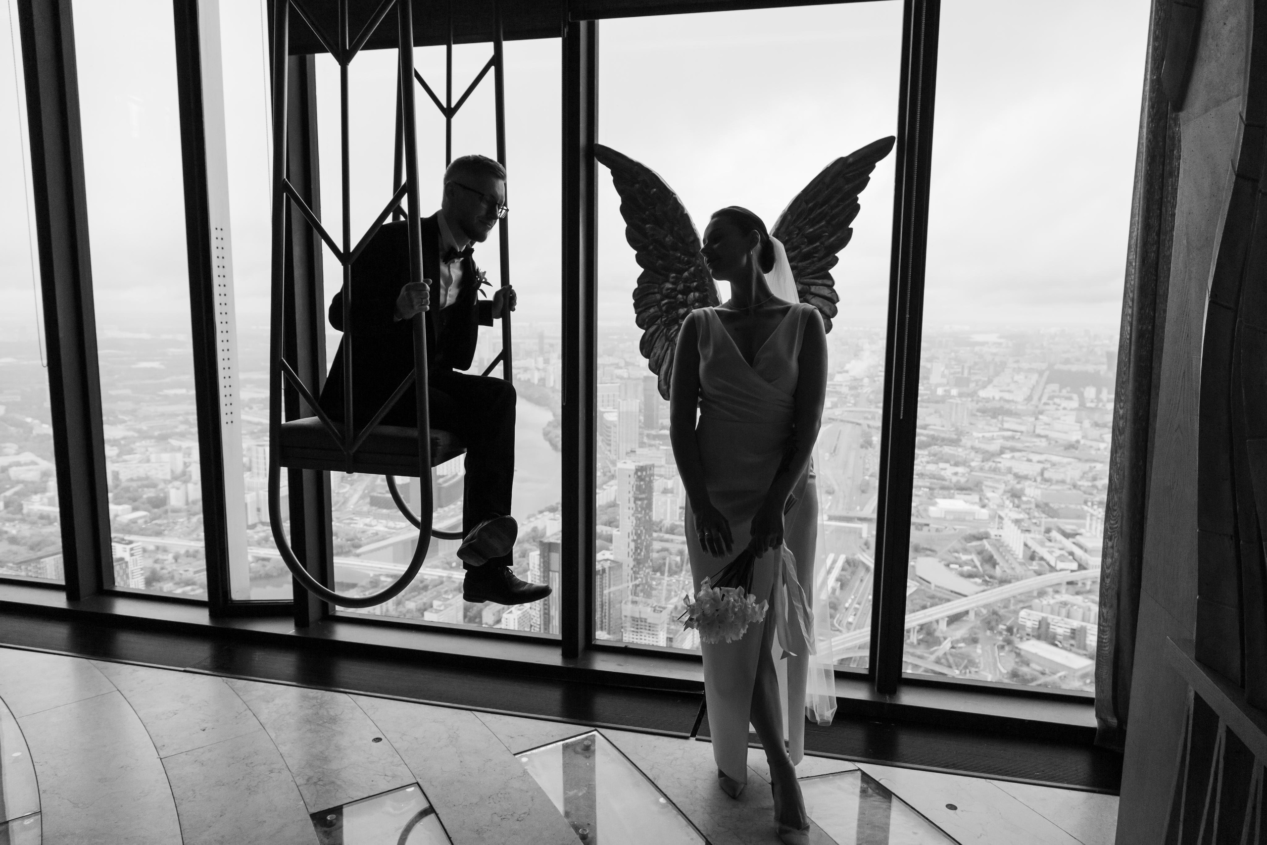 Вера и Дима, регистрация в Birds, башня «Око», Москва-Сити. Свадебный и репортажный фотограф (Москва, Королев и другие)