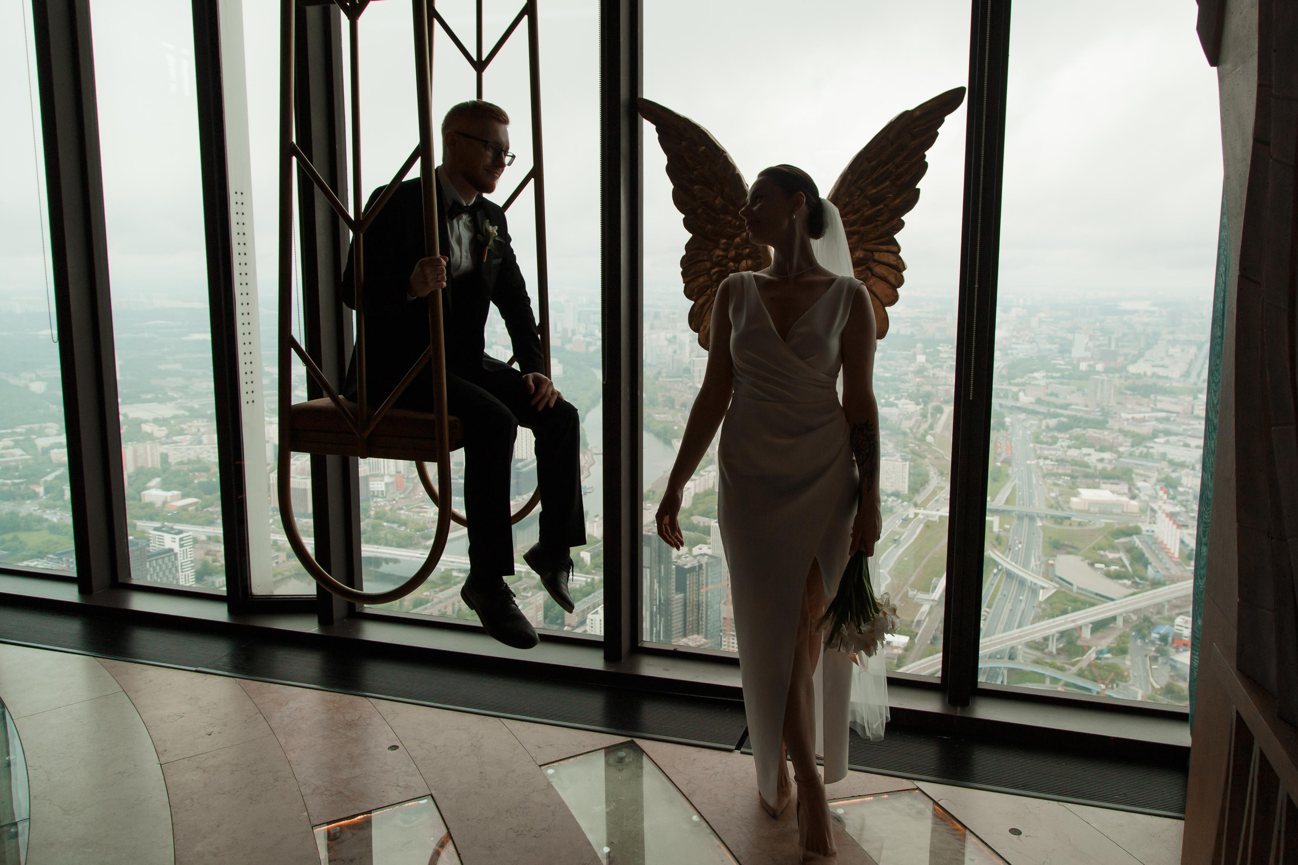 Вера и Дима, регистрация в Birds, башня «Око», Москва-Сити. Свадебный и репортажный фотограф (Москва, Королев и другие)