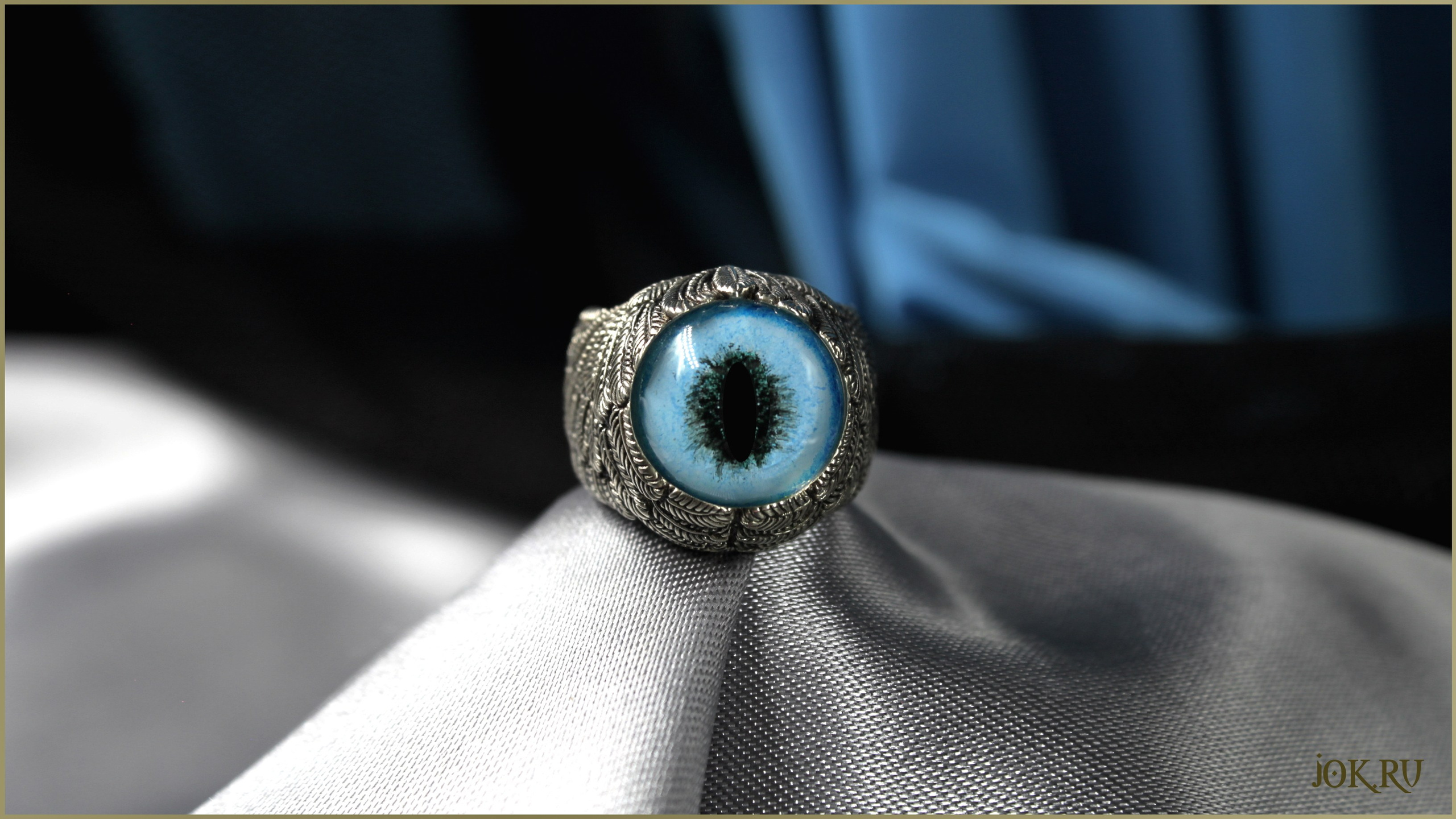 Подарки для знака зодиака Близнецы подходят Сиамские кошки. Кольцо с рисунком глаза сиамского кота в магазине  Joker-studio