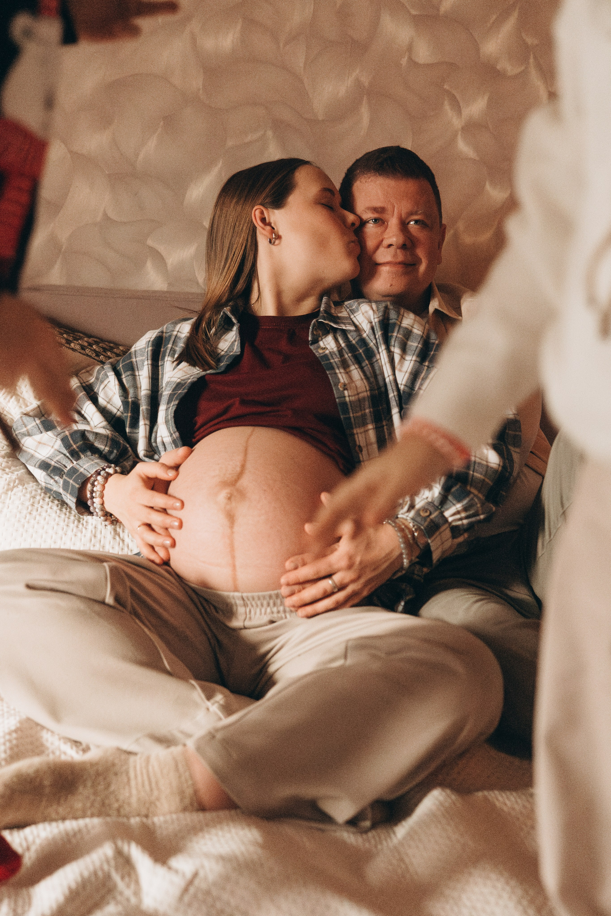 Домашняя Новогодняя фотосессия. Семейный, ньюборн фотограф, фотограф на роды в Москве, Виктория Тюльдюкова