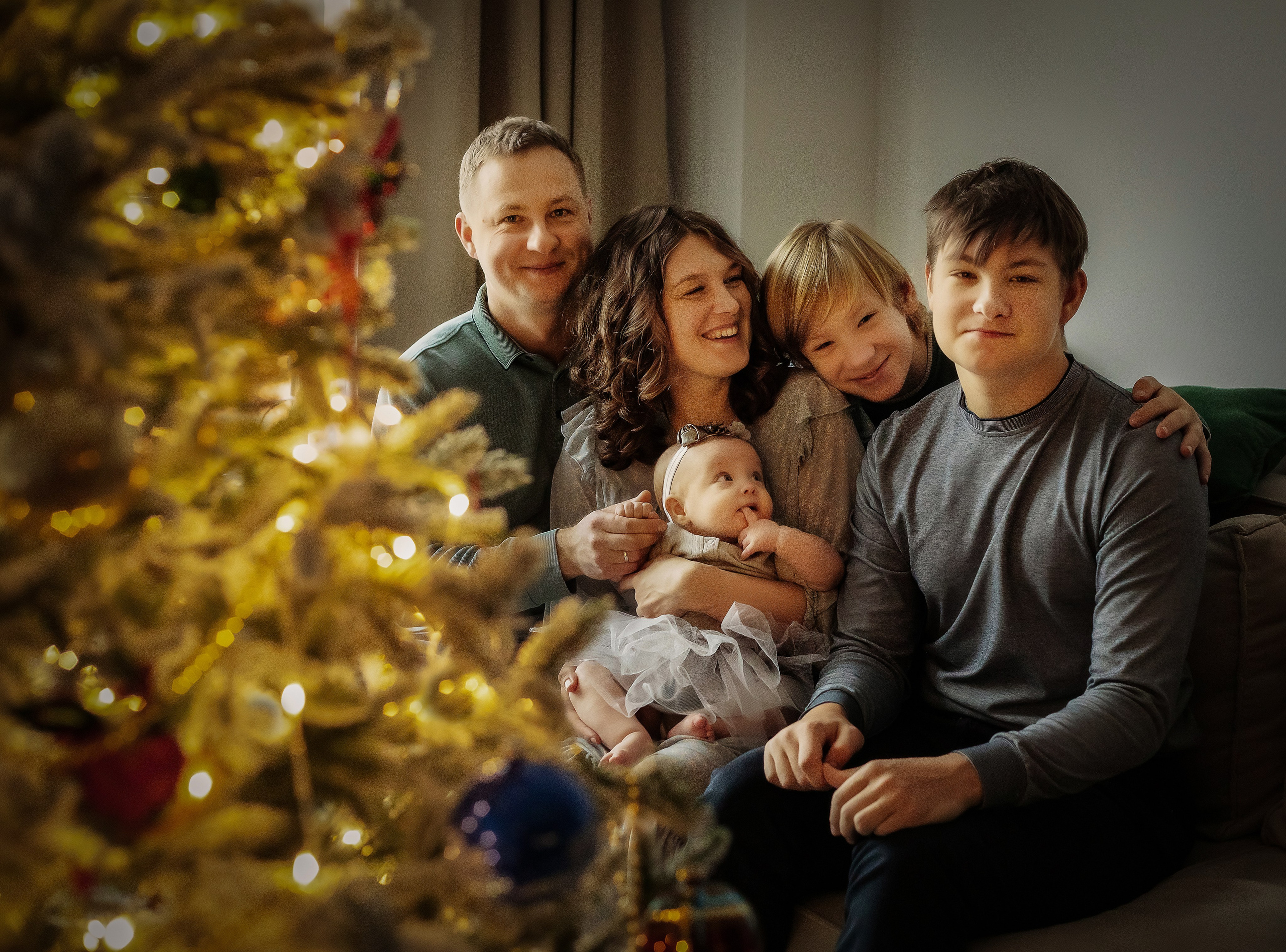 новогодняя семейная фотосессия