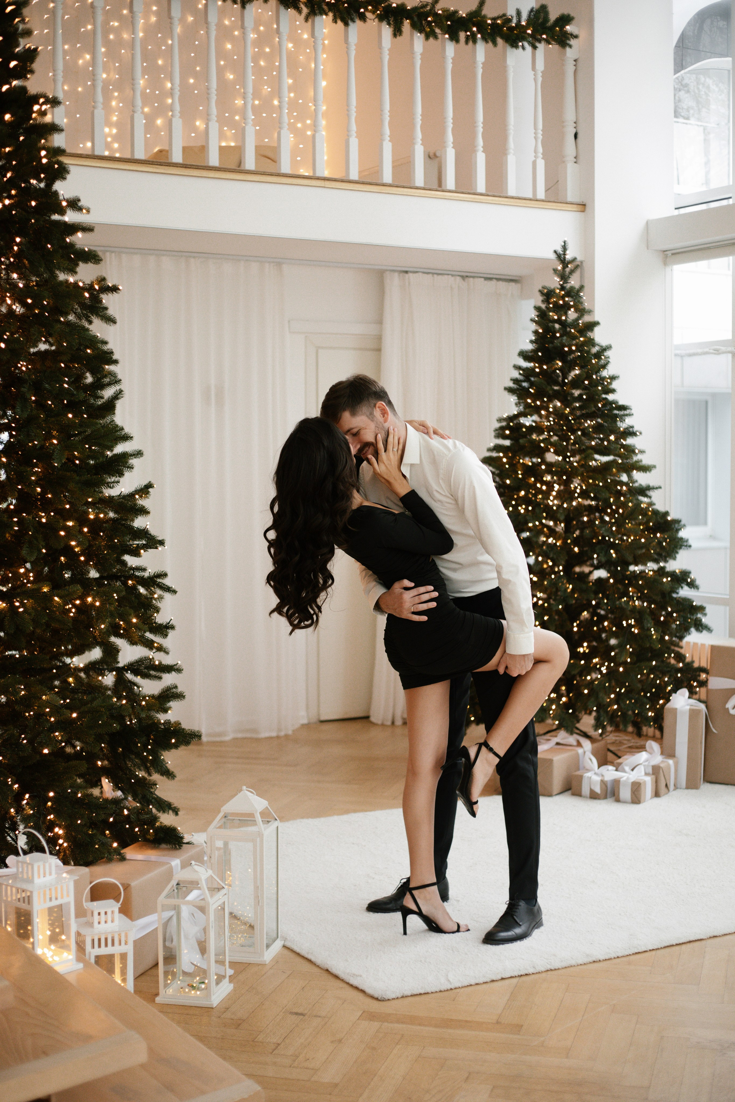Новогодняя фотосессия для пары. Свадебный и семейный фотограф Анастасия Романова в Москве и Московской области