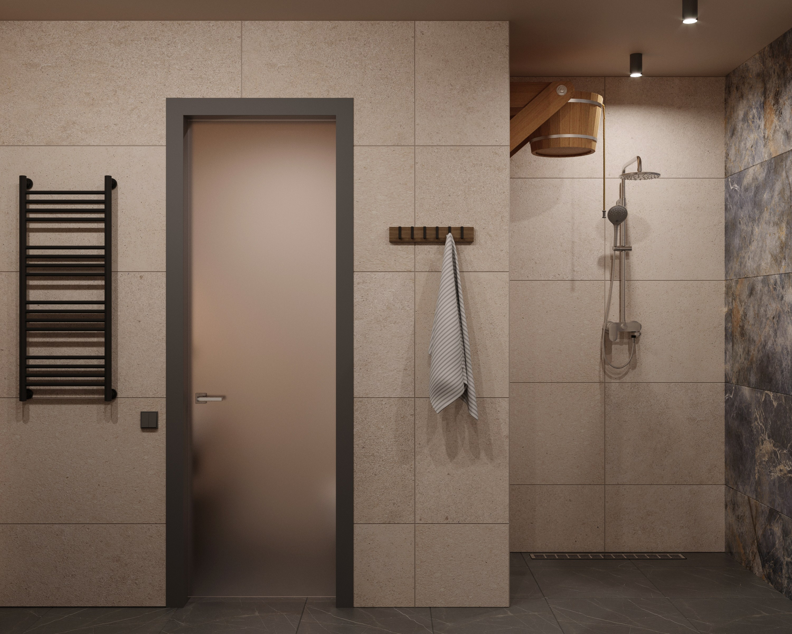 Визуализация сауны 10 m². Заказать 3d визуализацию интерьеров — Дарья Веденёва