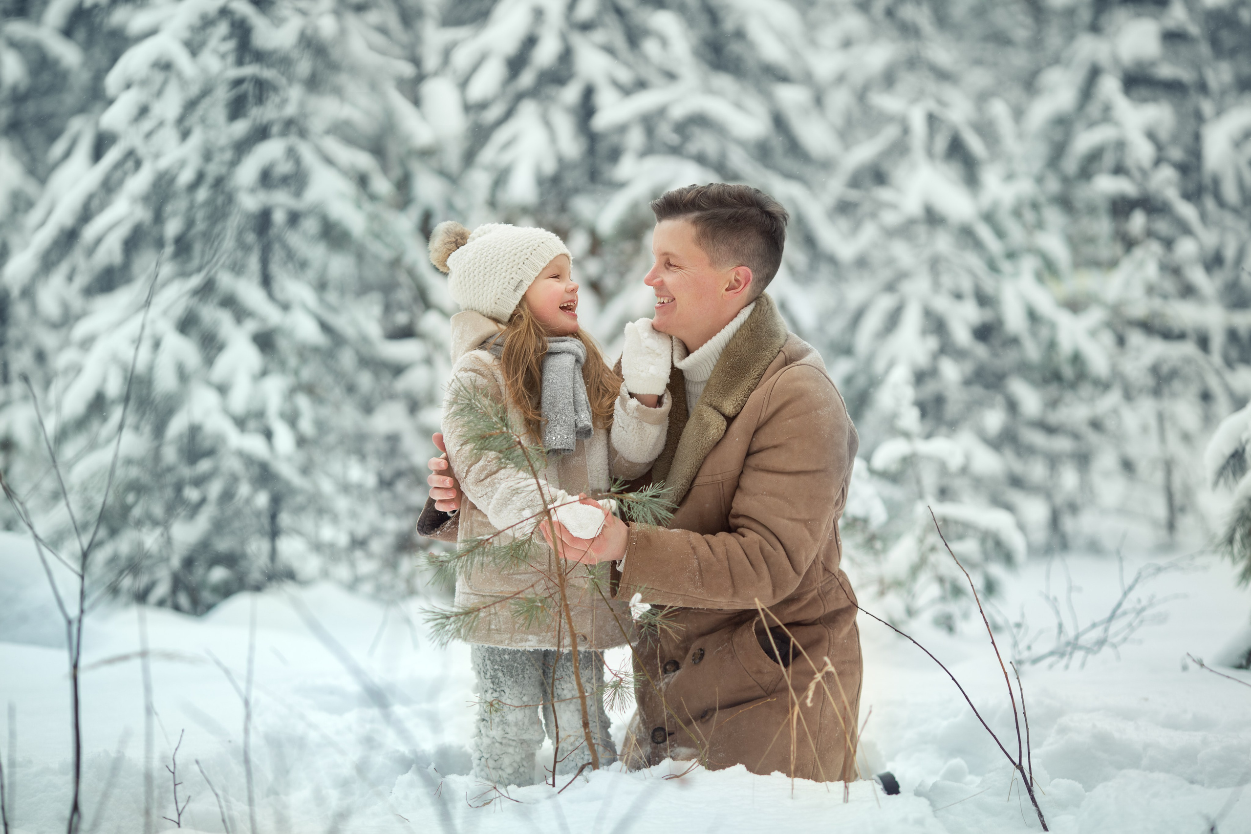 Семейная фотосессия в зимнем лесу. Семейный фотограф Татьяна Надеждина | Москва, Московская область, Ярославль