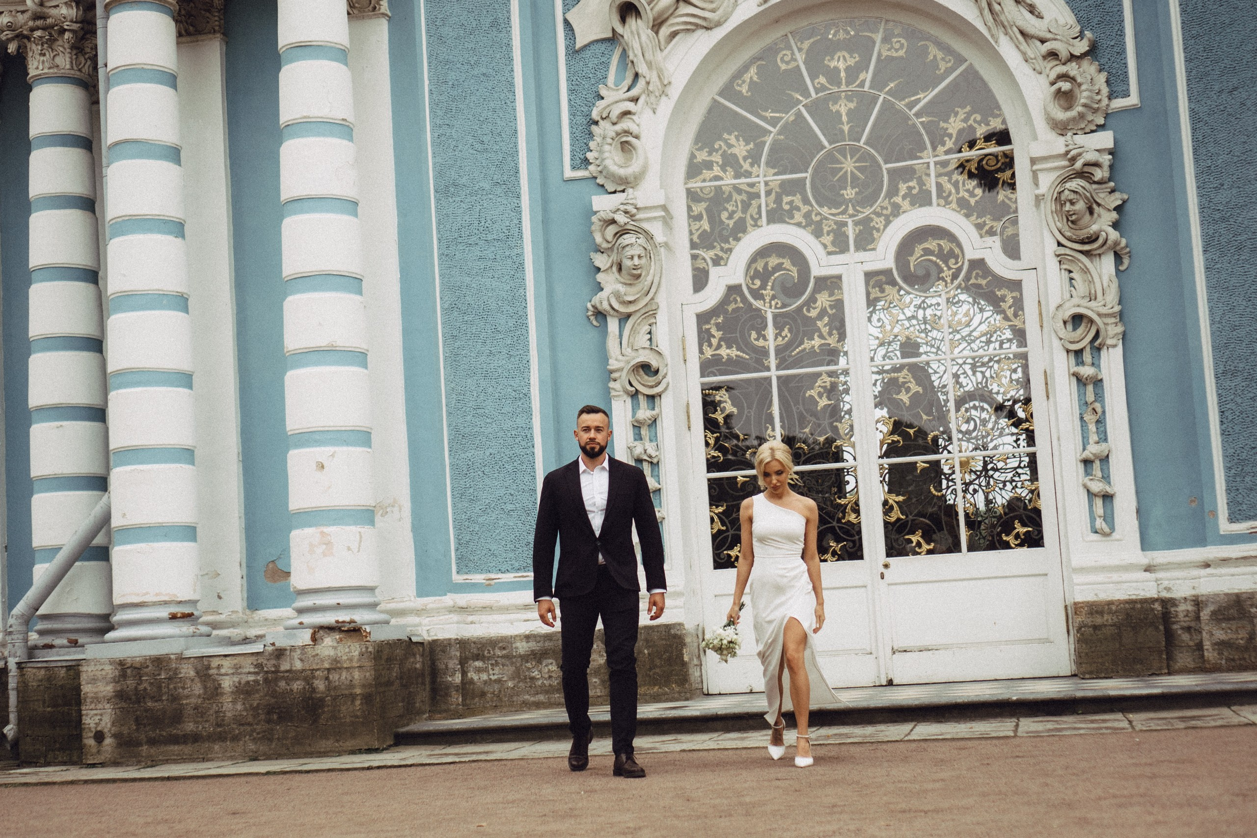 СВАДЕБНАЯ ИСТОРИЯ В ГОРОДЕ ПУШКИН ВОЗЛЕ ЕКАТЕРИНИНСКОГО ДВОРЦА И В ПАРКЕ. Профессиональный фотограф, Санкт-Петербург — Виктория Богомолова