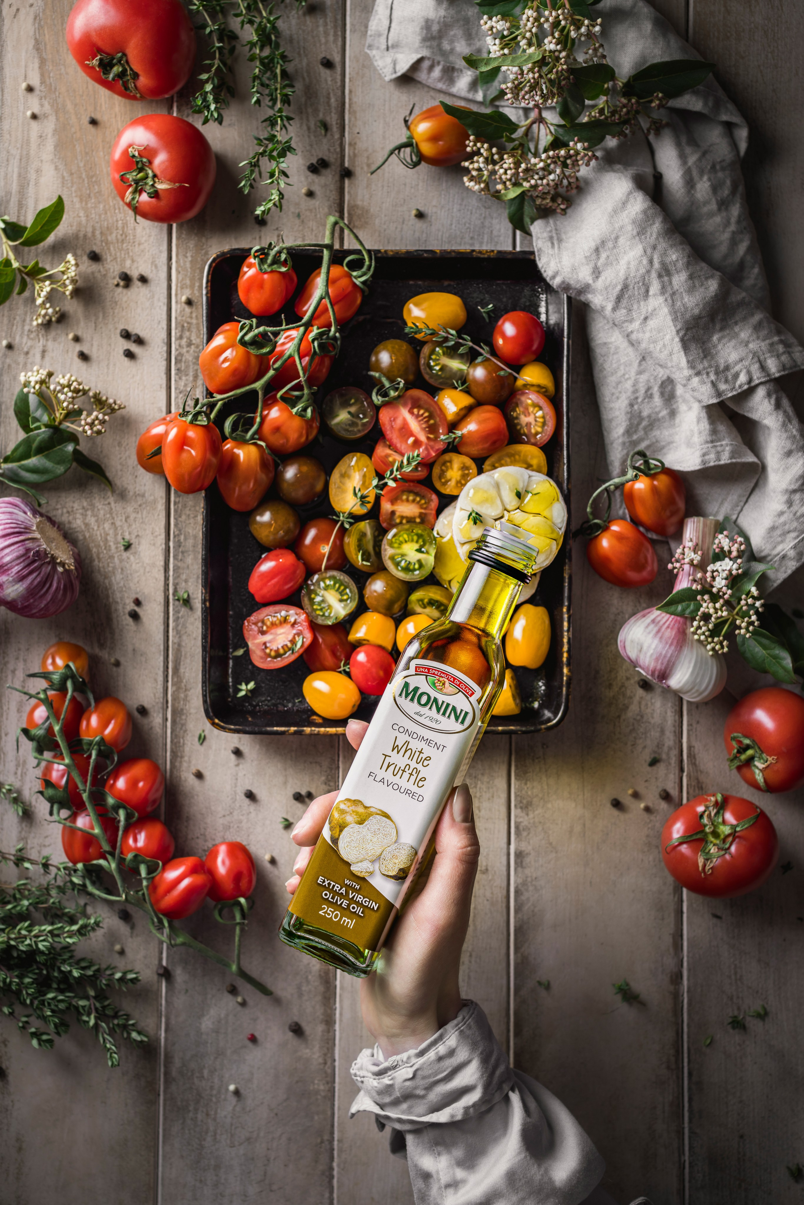Olive oil setting. Foodie Stories (гастрономические истории) рекламная фуд-фотосъёмка, Москва