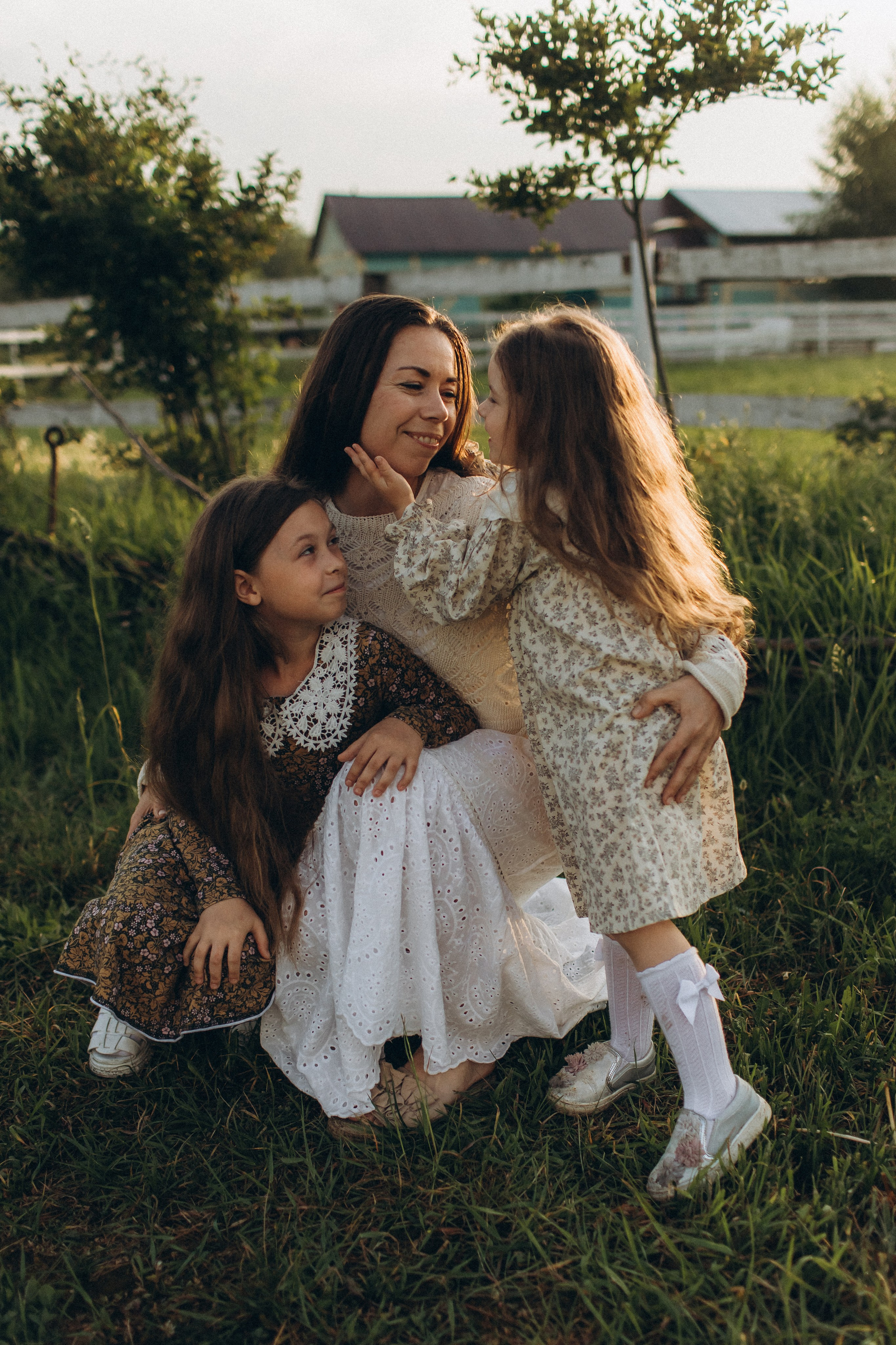 Катюша с дочками. Семейный фотограф в Москве и Московской области Лазутина Валентина