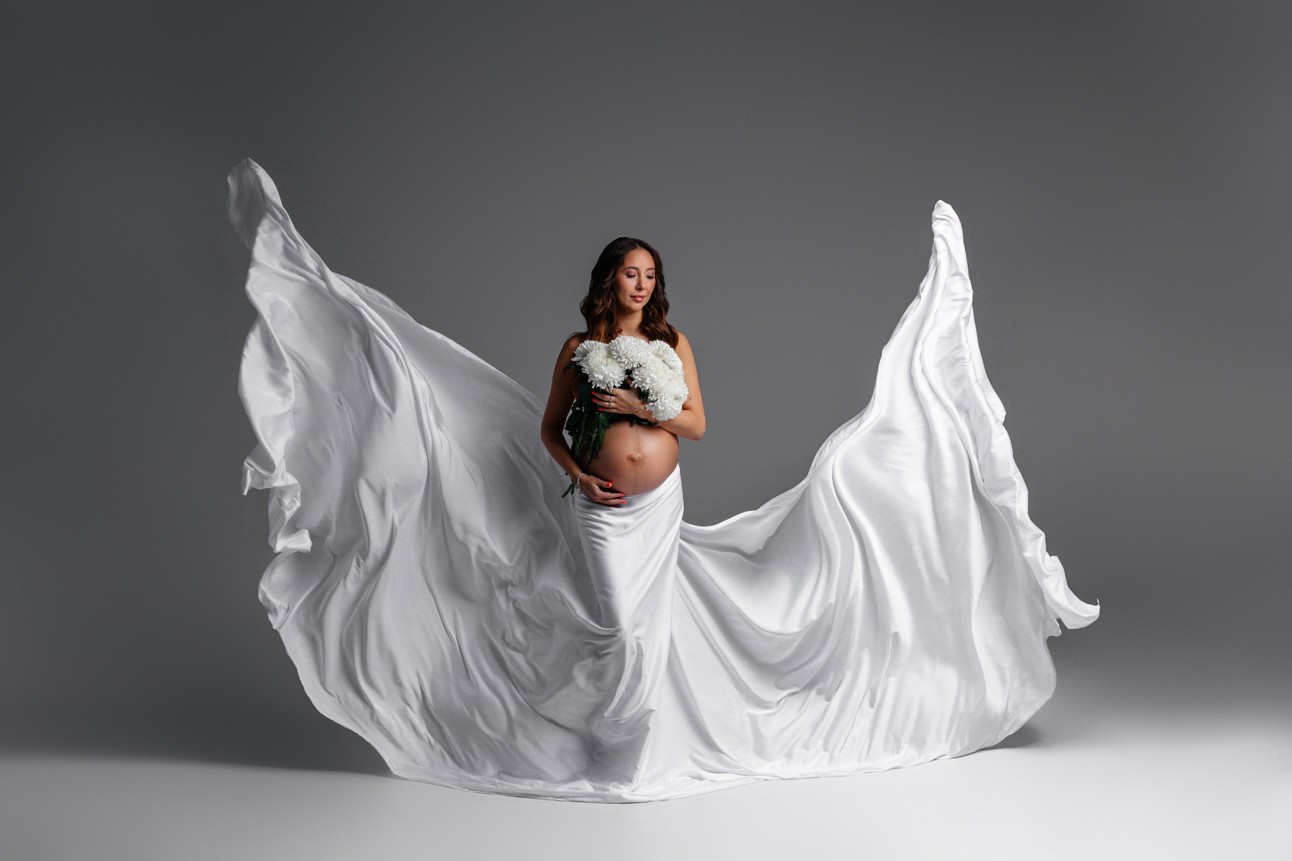 Ткани. Фотограф беременности в Екатеринбурге Гришина Анастасия