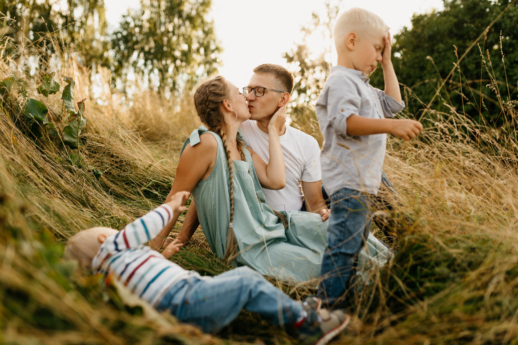 Алина и Саша с сыновьями. Семейный фотограф Маша Тимофеева | Москва
