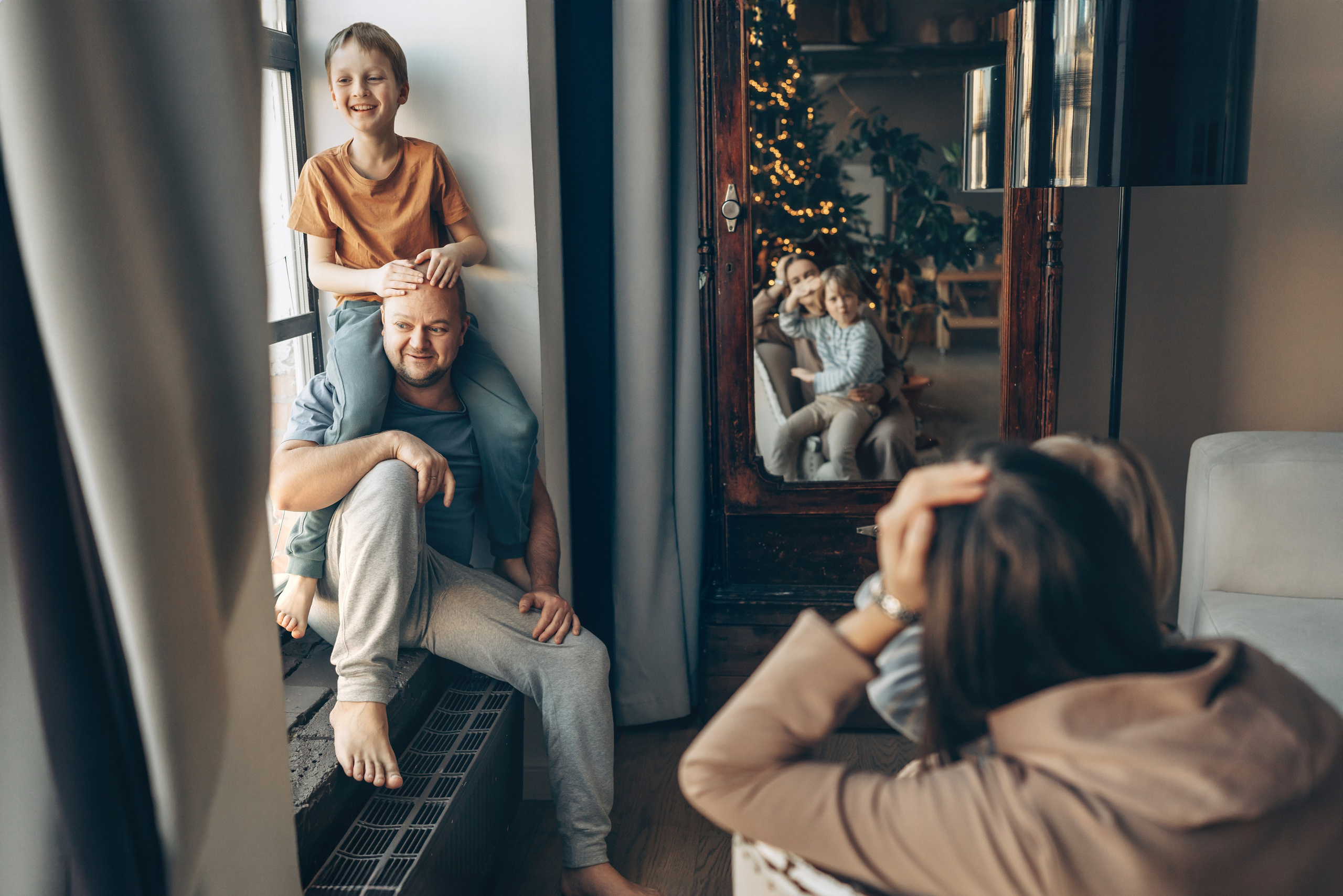Семейная фотосессия в студии. Детский, семейный и ньюборн фотограф в Москве Юлия Шуарт