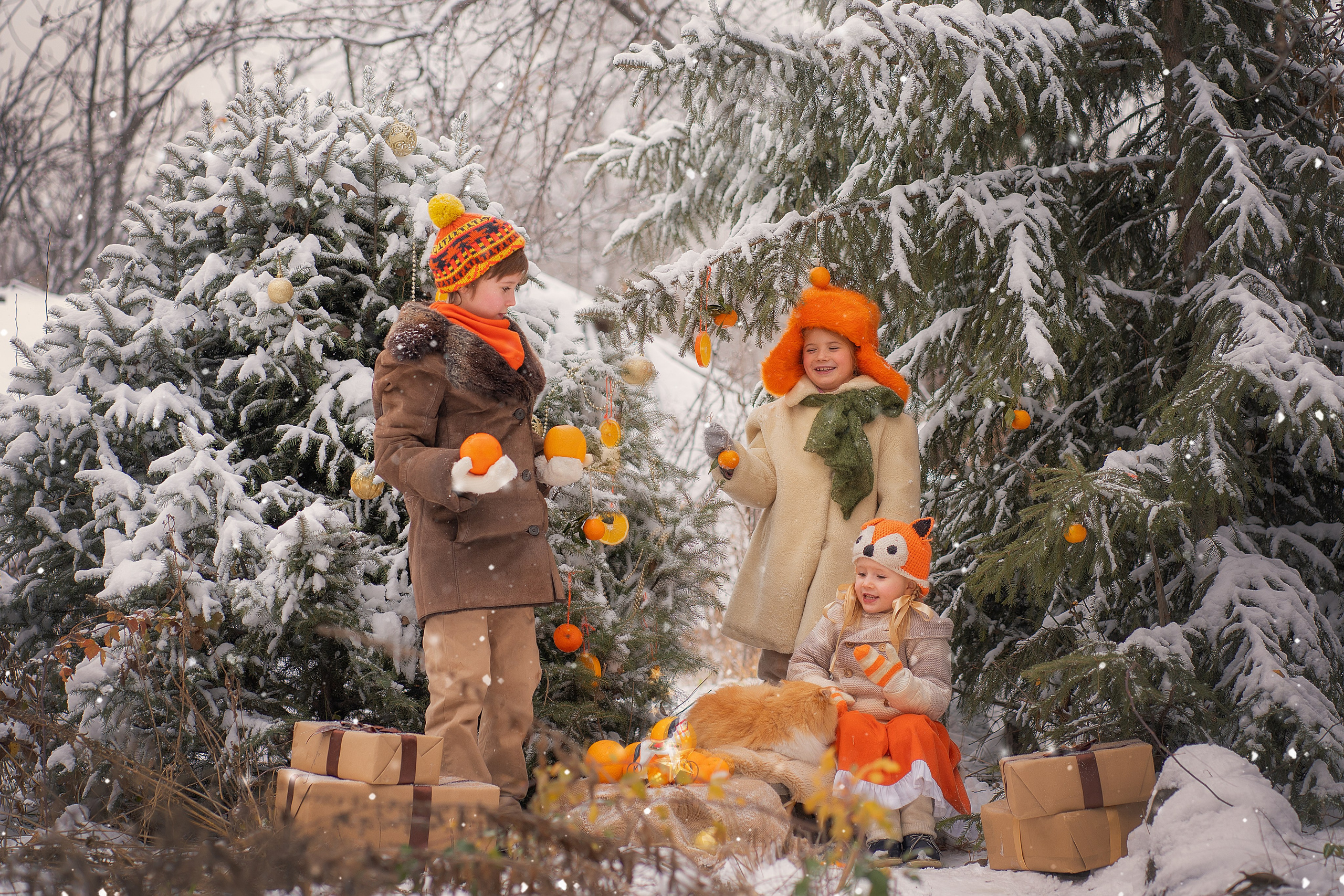 Детские новогодние и рождественские фотоистории. Детский и семейный фотограф в Москве и Подмосковье Настя Наумова