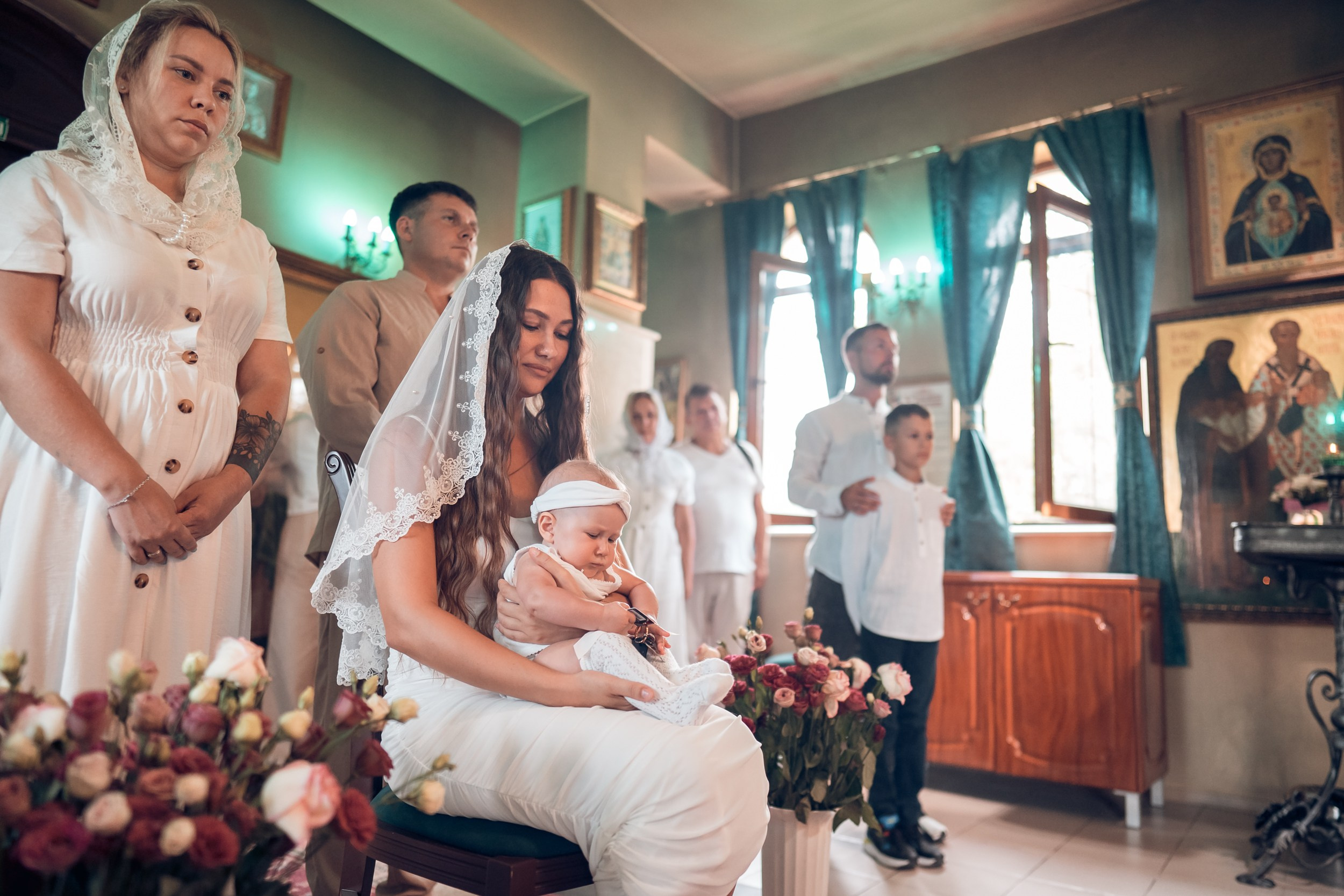 Крещение в храме Прп.Сергия Радонежского с. Орлиное. Церковный фотограф Севастополь