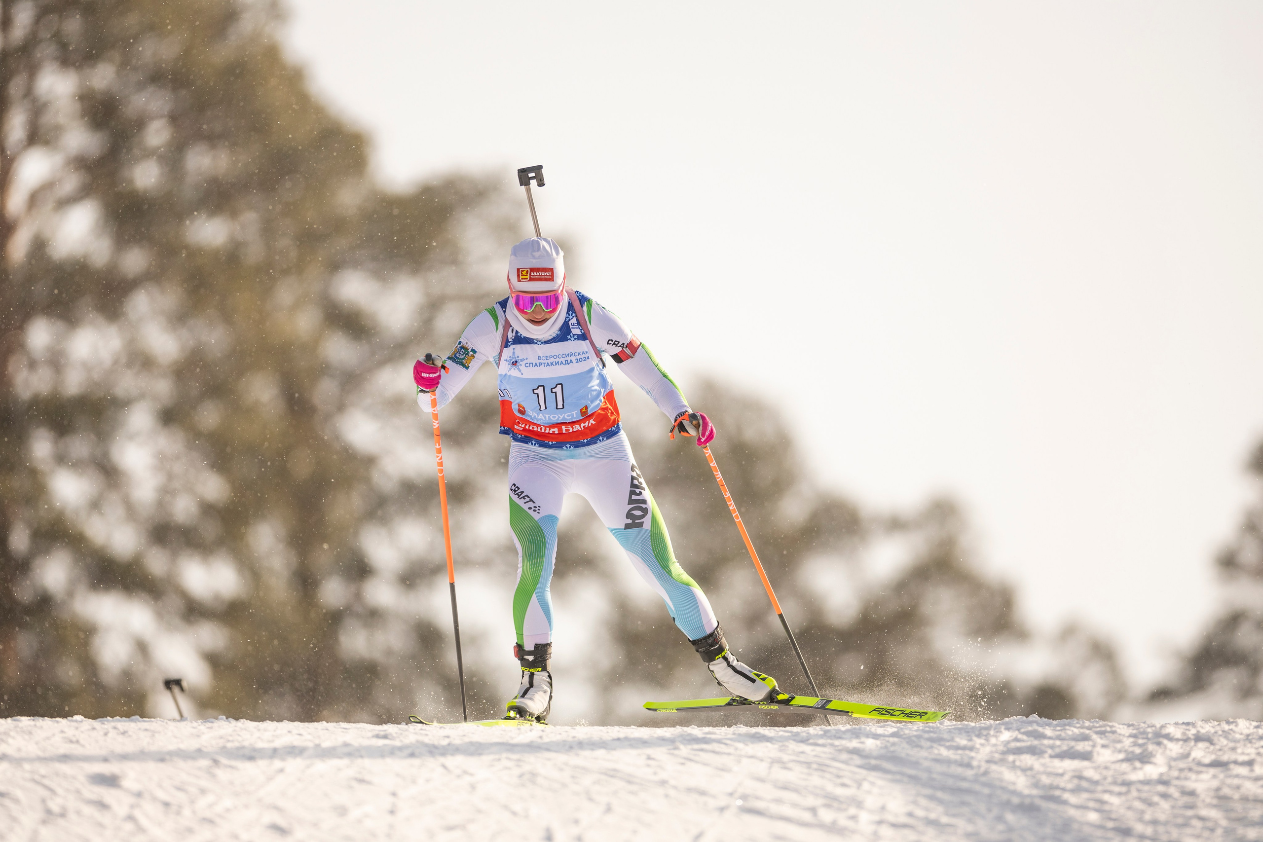 Всероссийская спартакиада. Гонка преследования женщины. Спортивный репортажный фотограф Казань Нафис Сиразетдинов