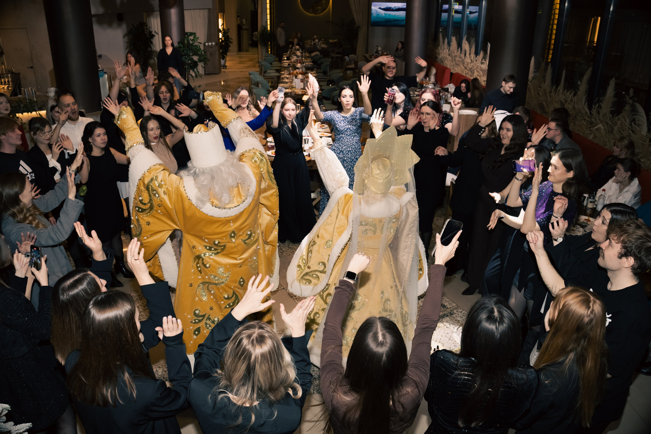 Новогодний корпоратив Альфа-Банк, ресторан Журавли