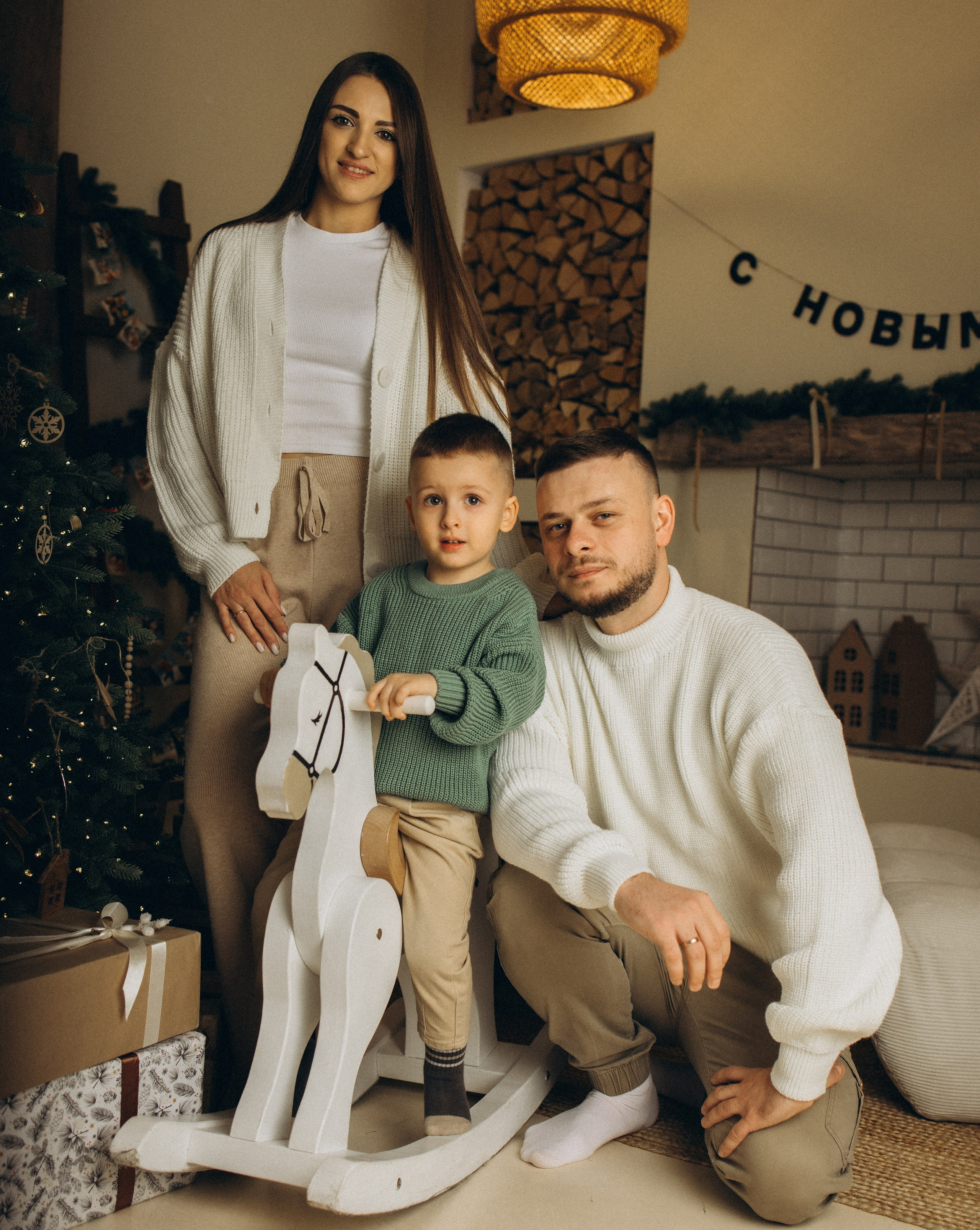 Максим & Лера & Марк 🎄✨. Семейный фотограф в Санкт-Петербурге Виктория Безгузова