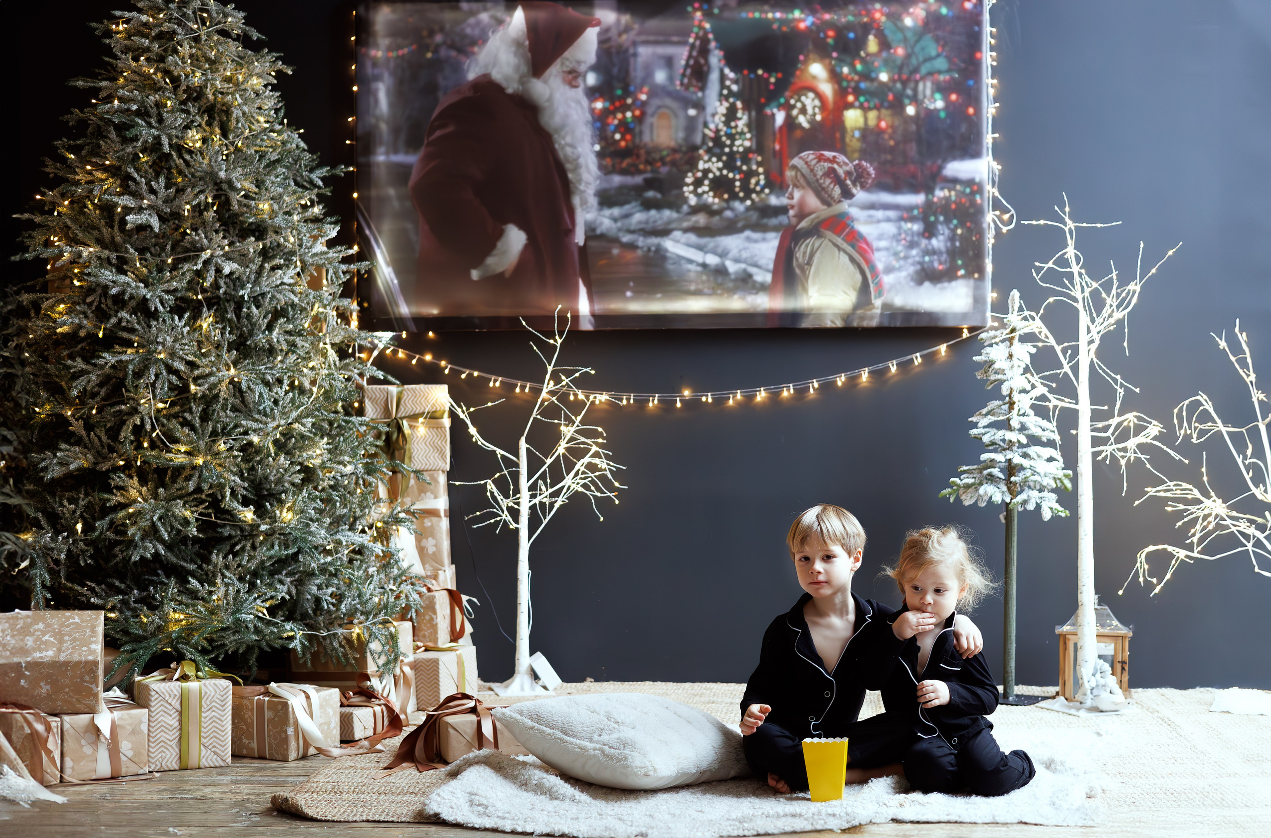 Новогодняя семейная фотосессия в студии FAMOUS (на Павелецкой). Свадебный и семейный фотограф в Москве и МО Елена Агапова