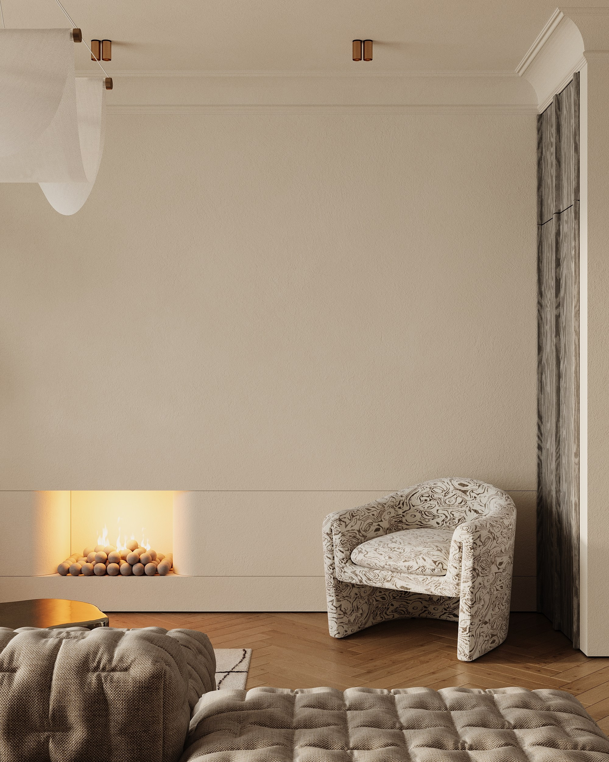 SOFT MINIMAL APARTMENT. Interior 3D visualizer Liya Iskevich