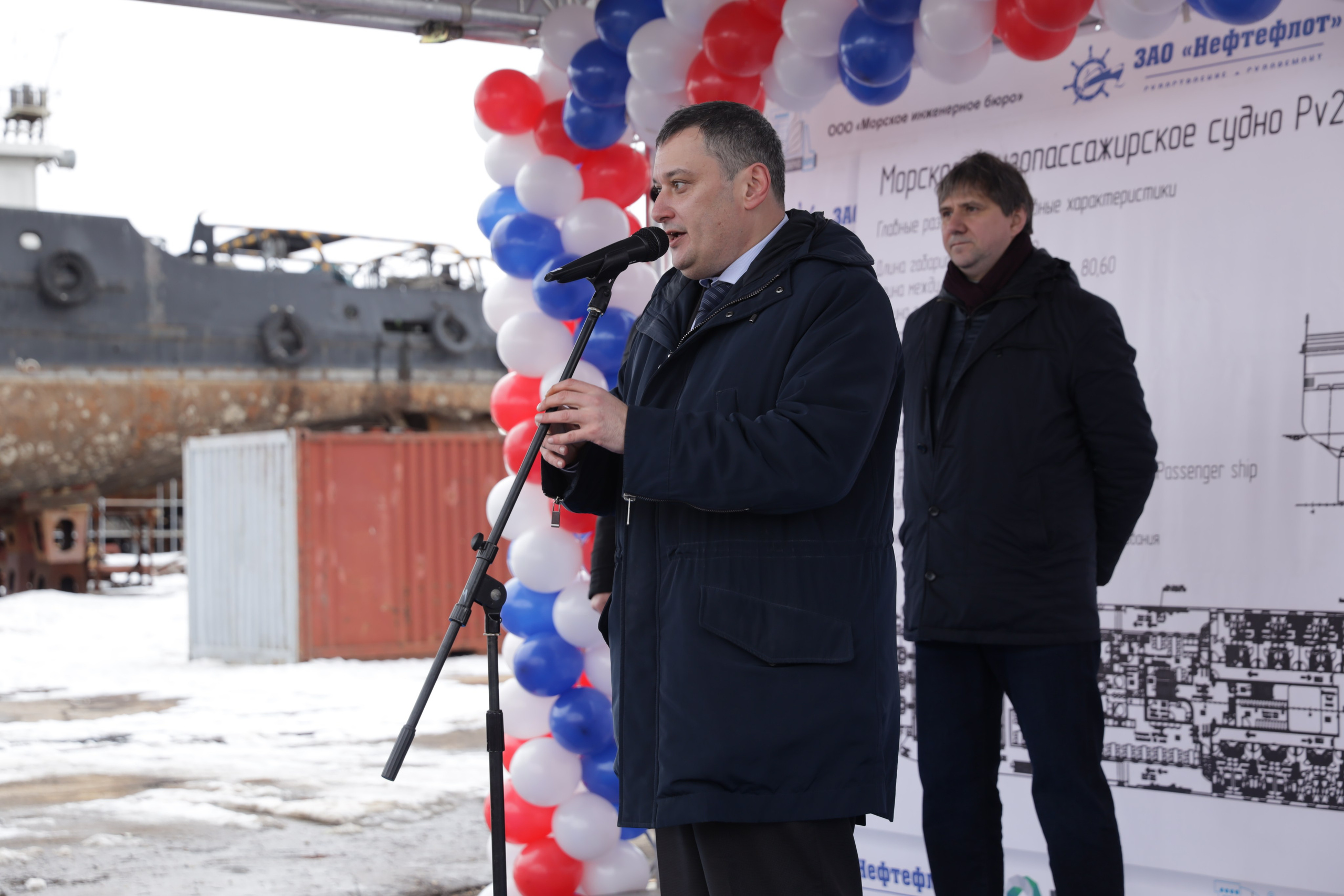 ЗАО нефтефлот Зимние фото + закаладка киля Судна. Фотограф в Самаре Максим Тырин