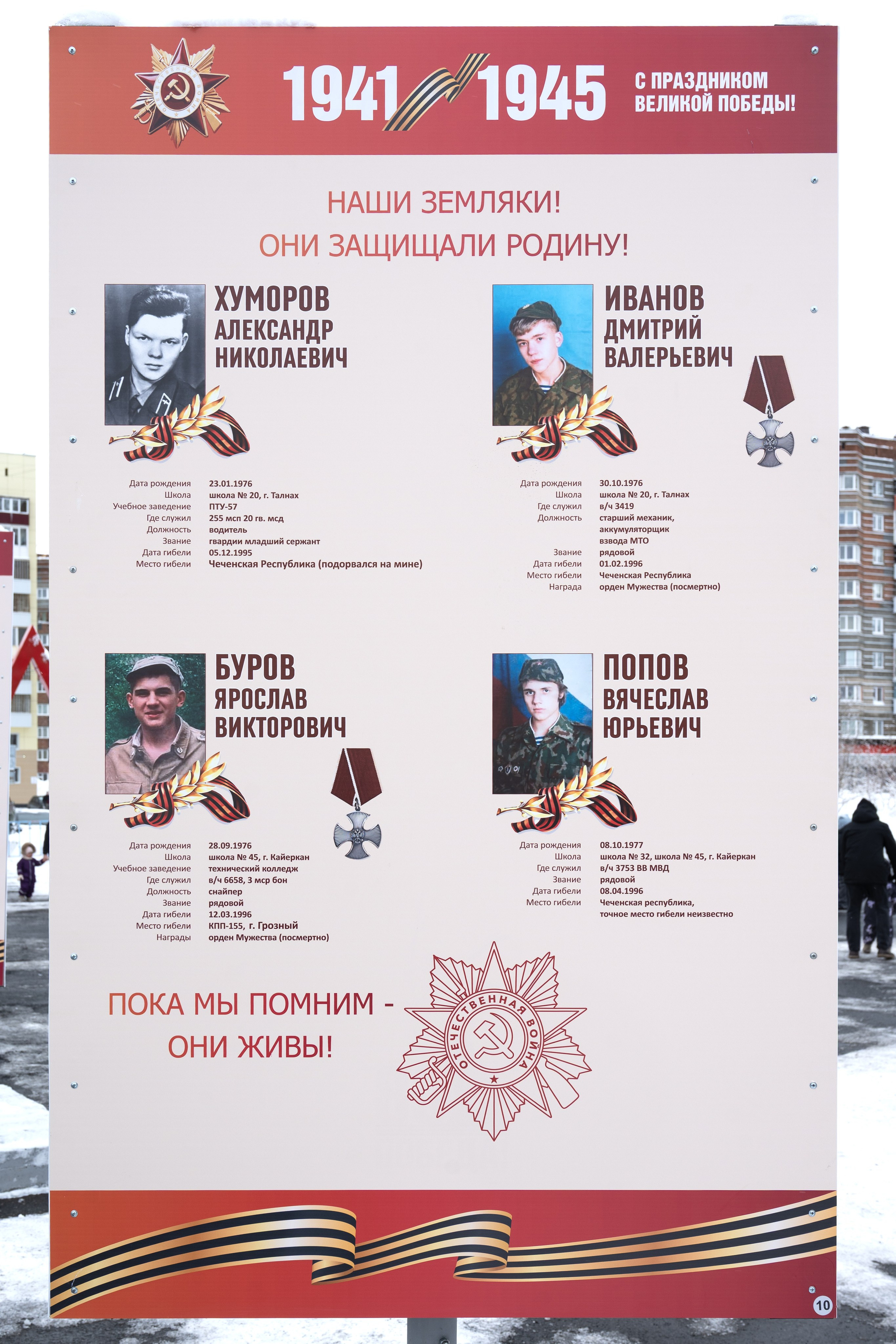 Нащи земляки! Они защищали родину!. Талнах.рф