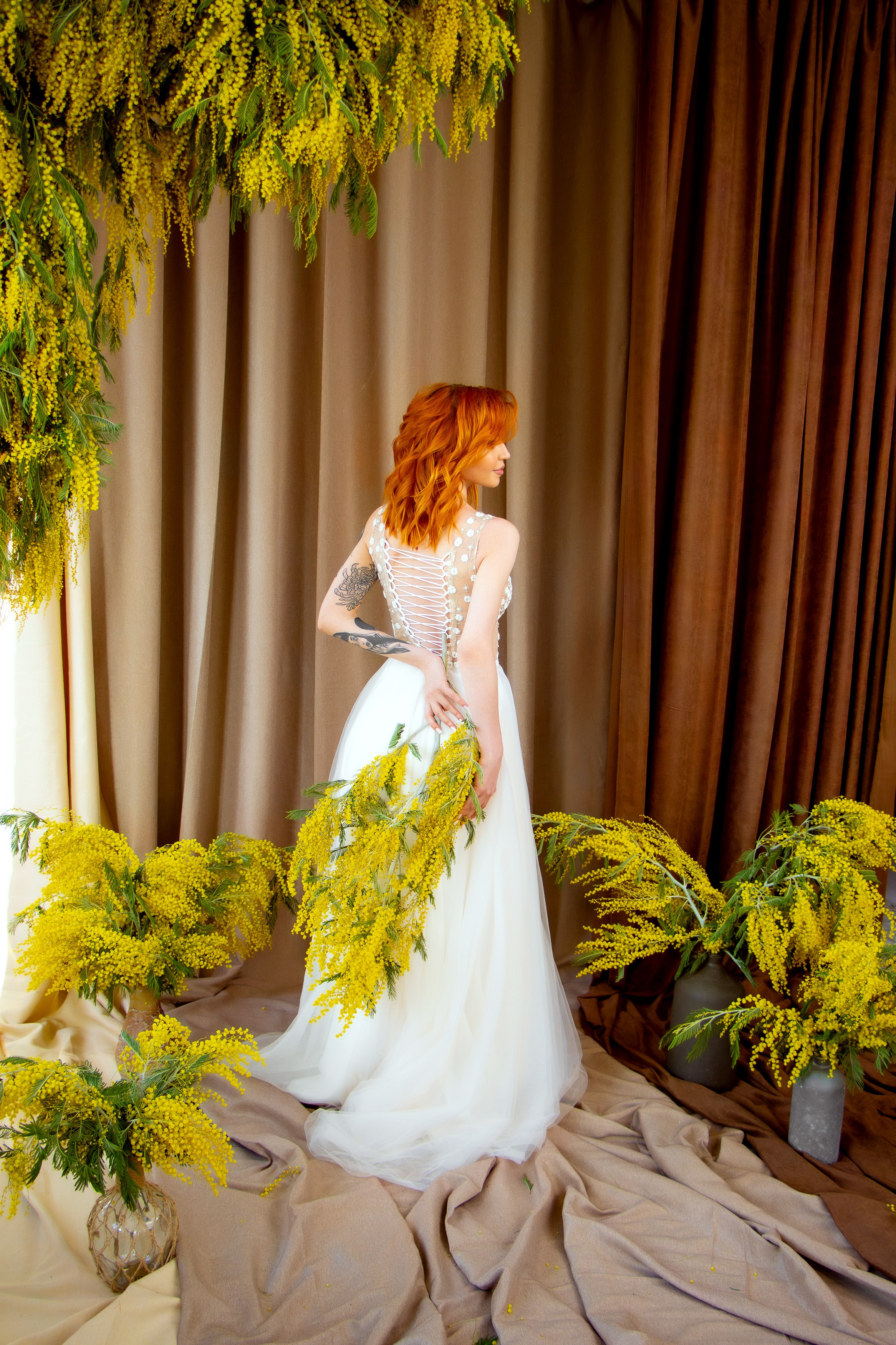 Анна в мимозе. Фотограф Татьяна Матрос