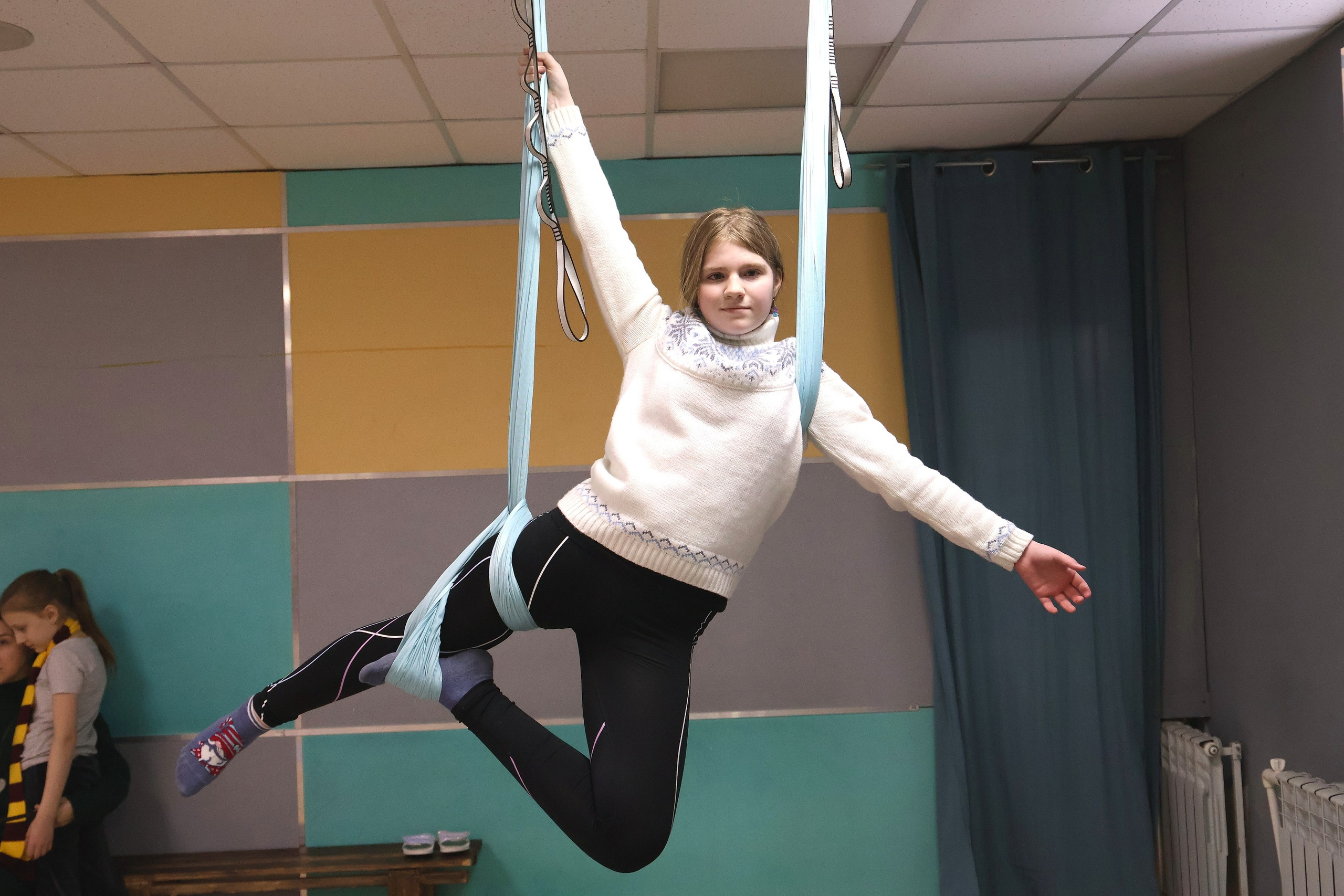 Открытый урок «Фитнес в гамаках». Спортивный и репортажный фотограф Ермакова Светлана