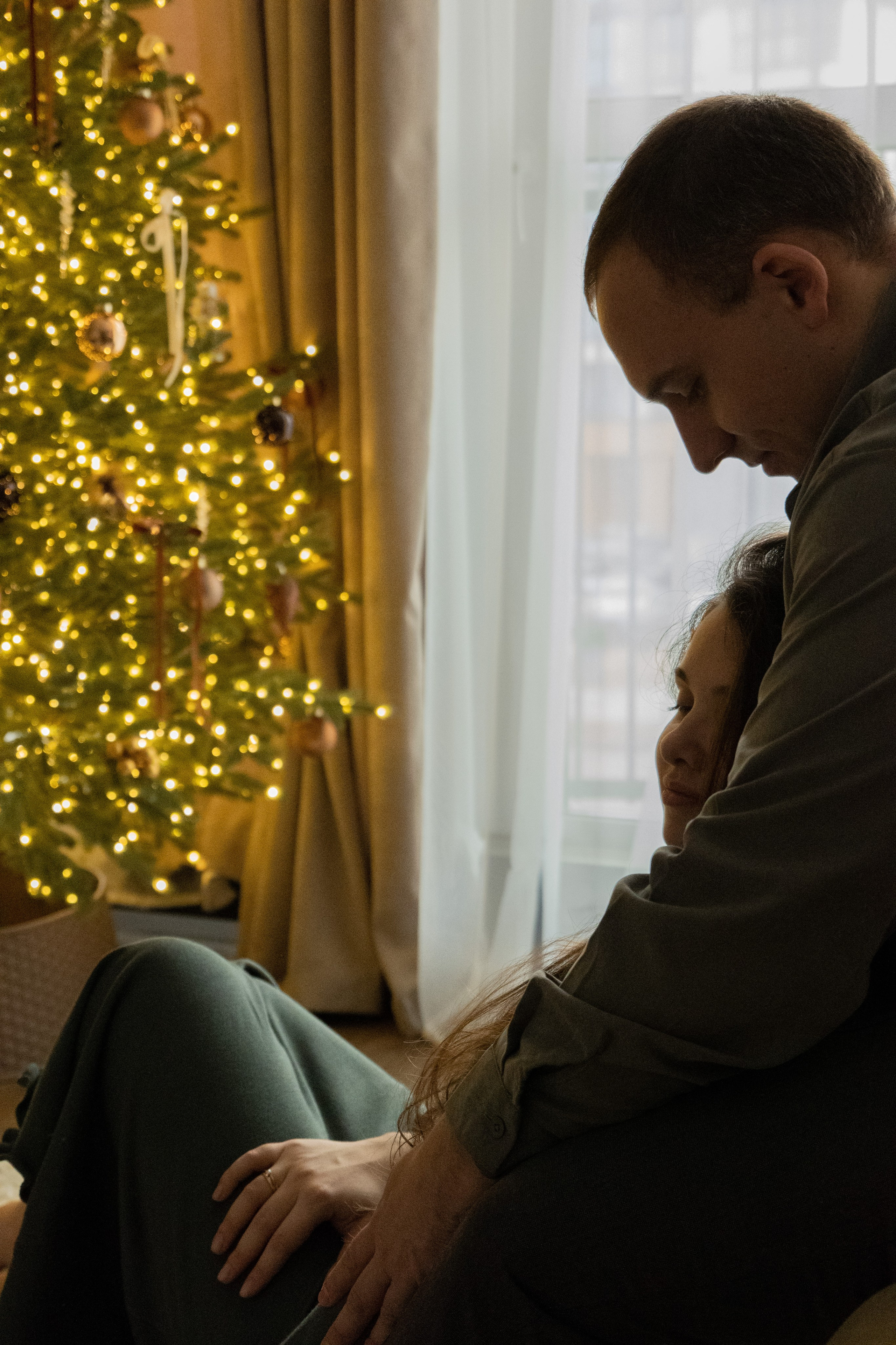 Домашняя новогодняя фотосесиия беременности. Фотограф видеограф Ольга Василевская