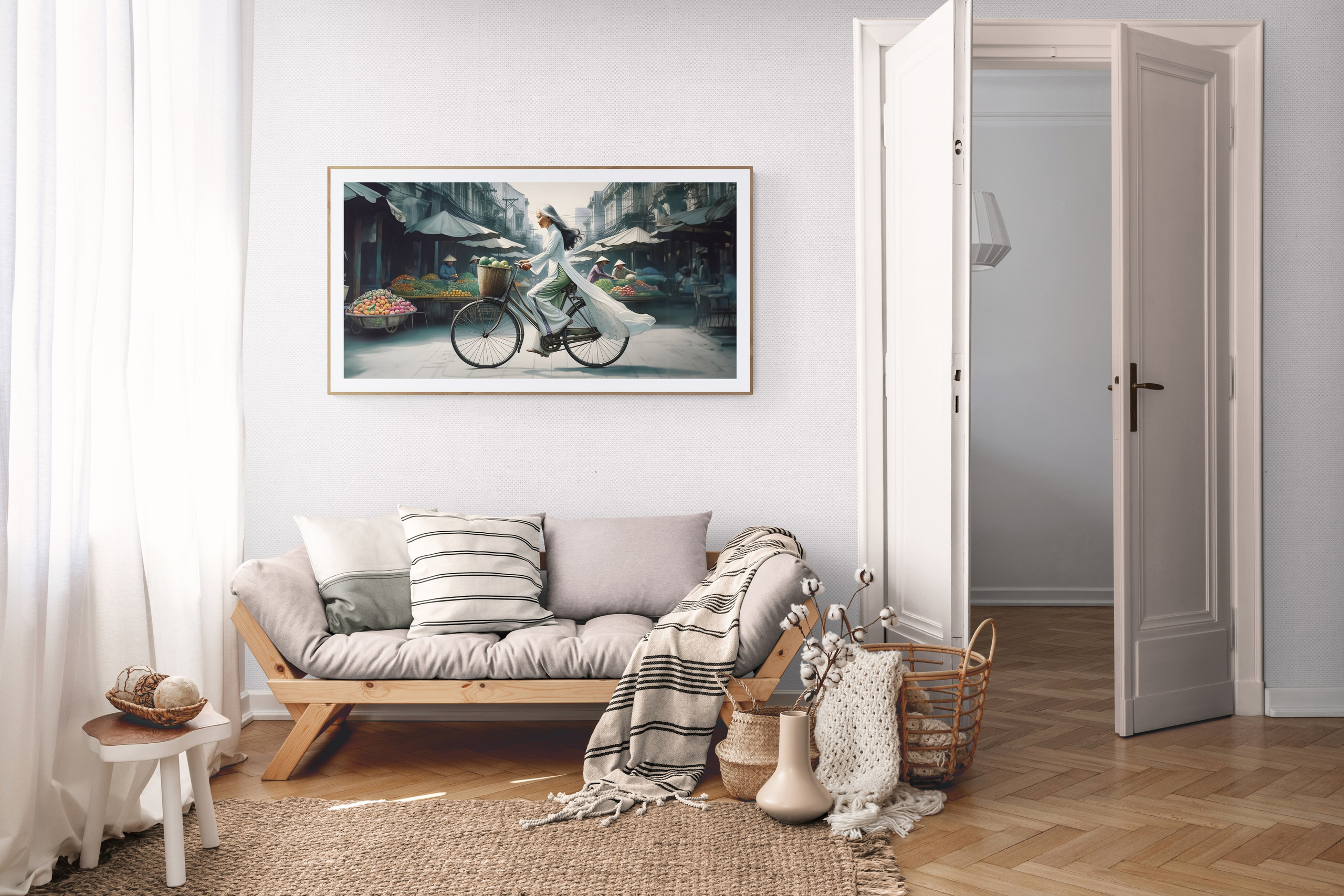 “On Sunday” Digital art for interior — asian style. AI Photo Retoucher and Image Restorer Zhanna Ognivo