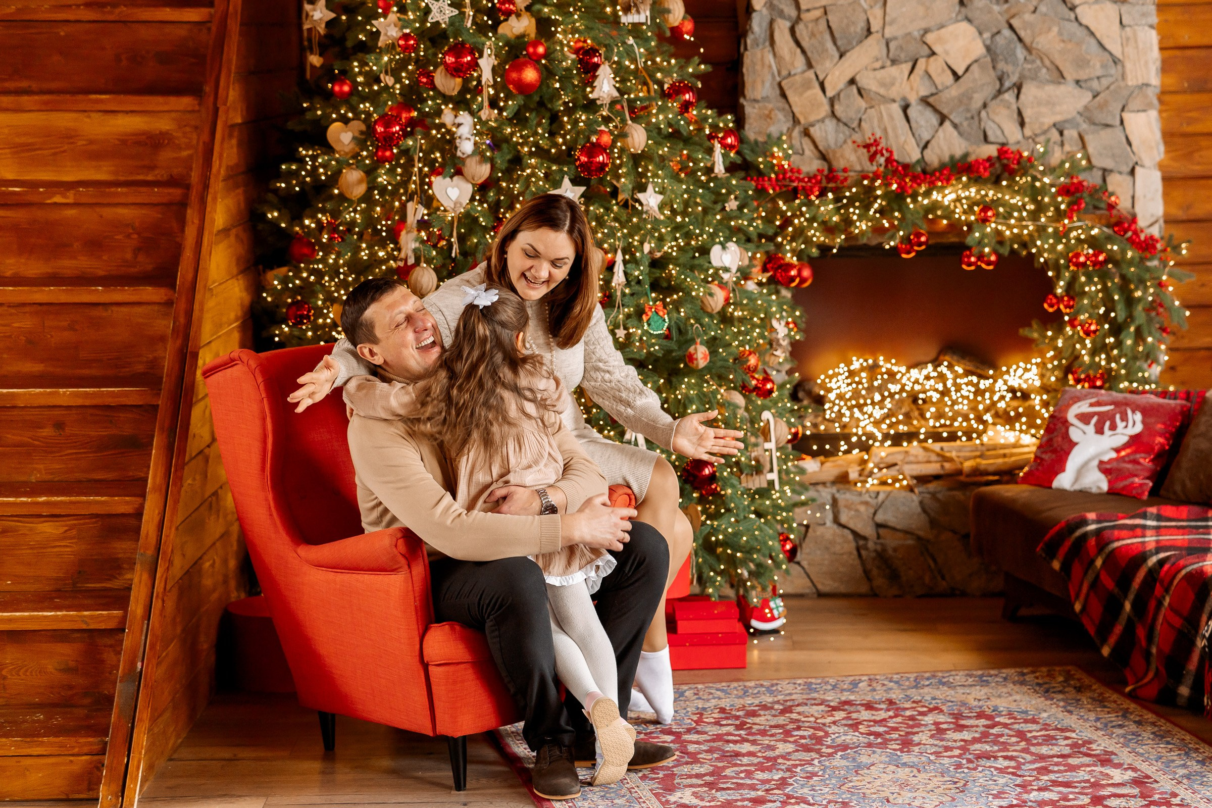 Семейная новогодняя фотосессия. Семейный Фотограф в Москве Евгения Симоненко