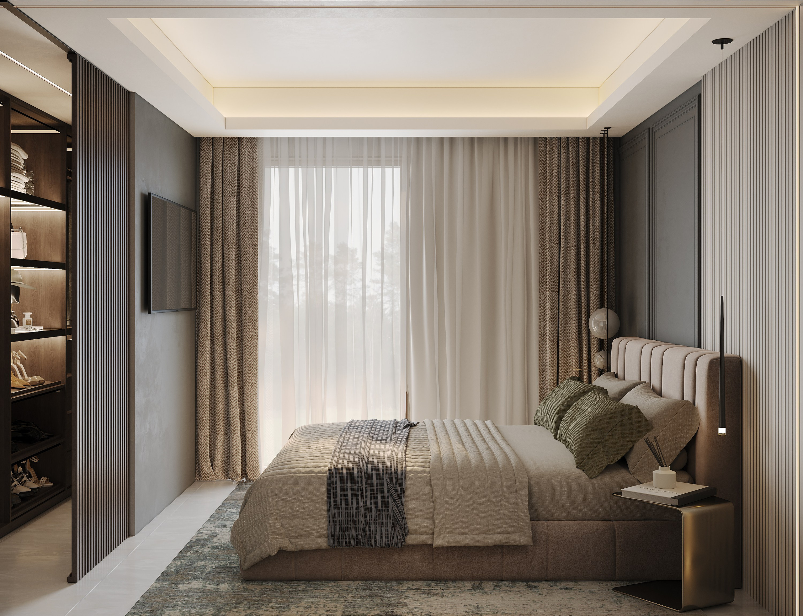 Master bedroom/VILLA in Raiano/Abruzzo region/Italy. Solovets visualization