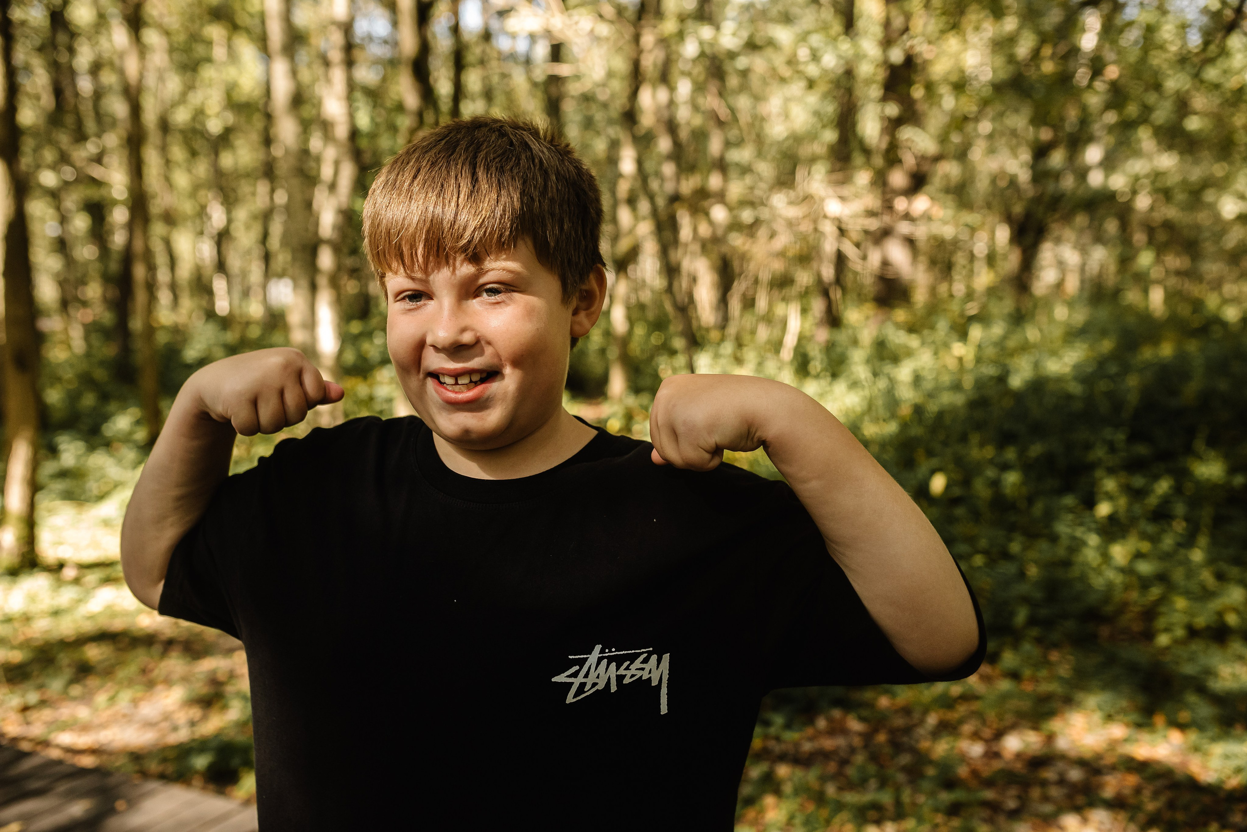 Репортаж школьной прогулки в парке. Семейный и женский фотограф в Москве Надежда Воробьева