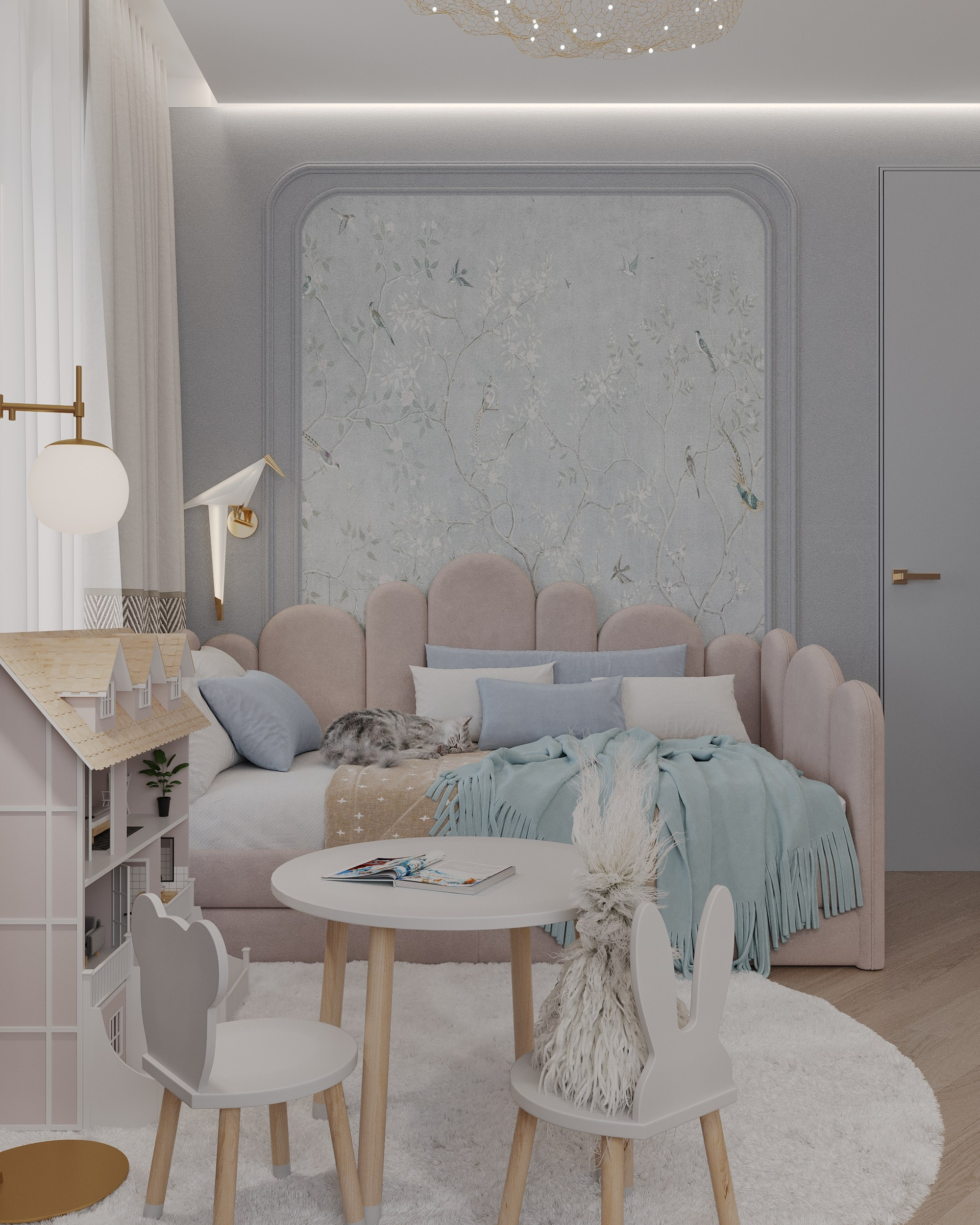 Квартира (санузел+детская комната). Королёва Анастасия | 3D визуализатор