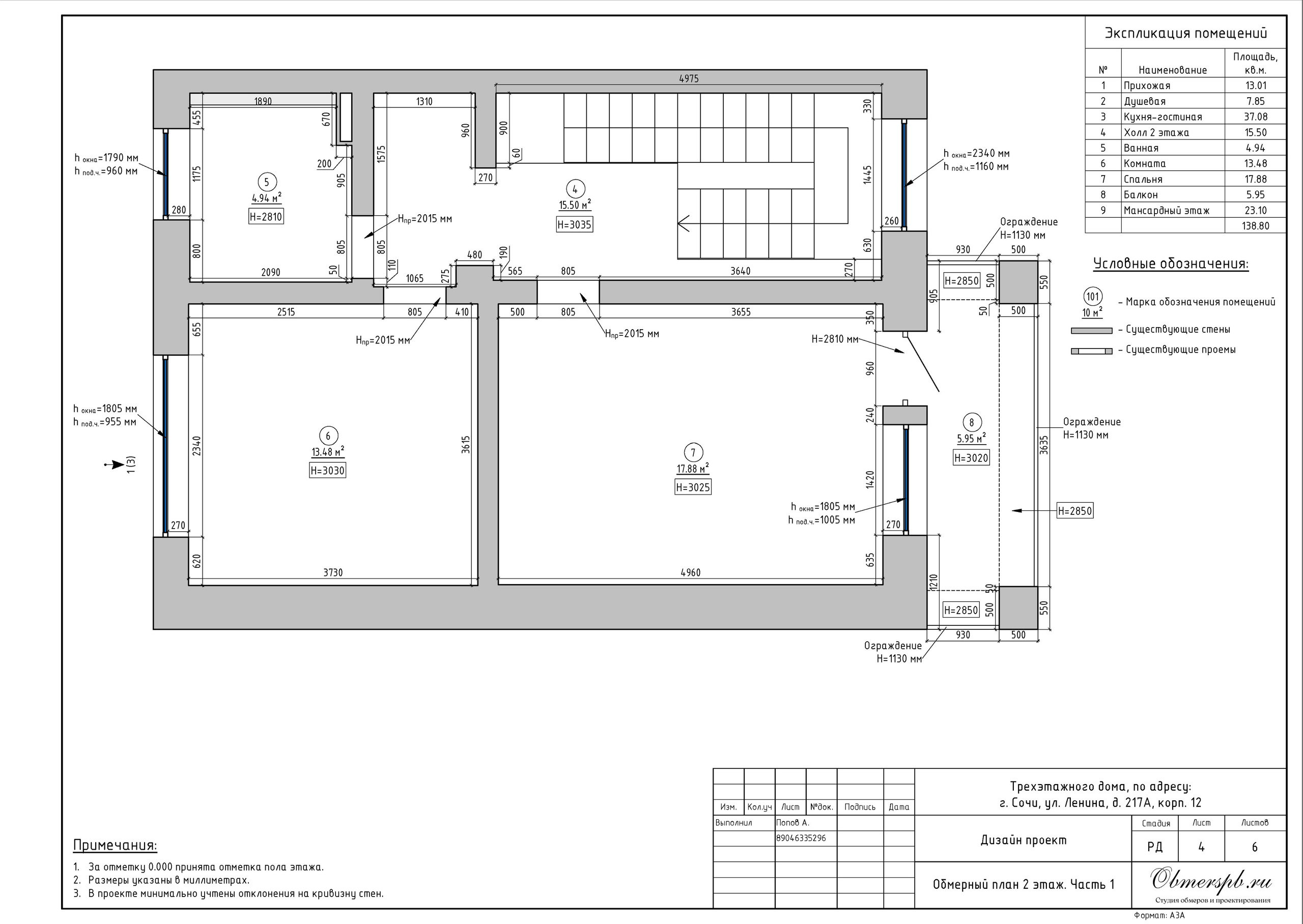 Обмеры помещений Сочи быстро, качественно и недорого