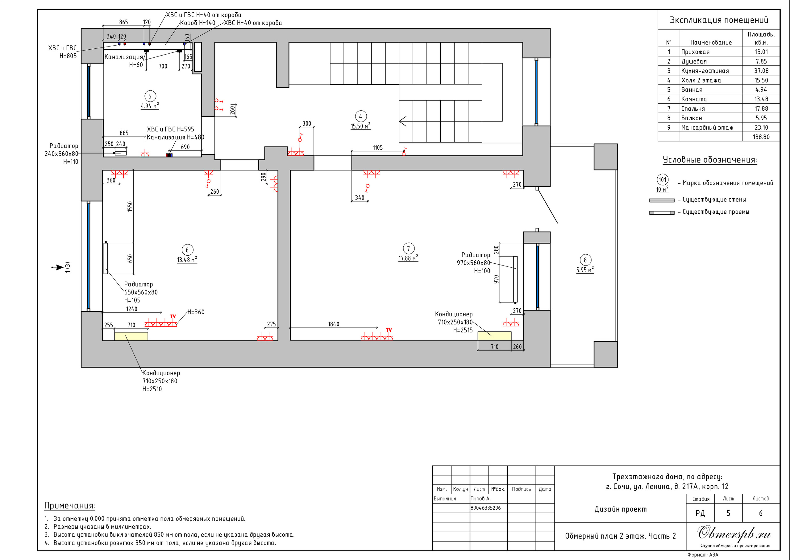 Обмеры помещений Сочи быстро, качественно и недорого