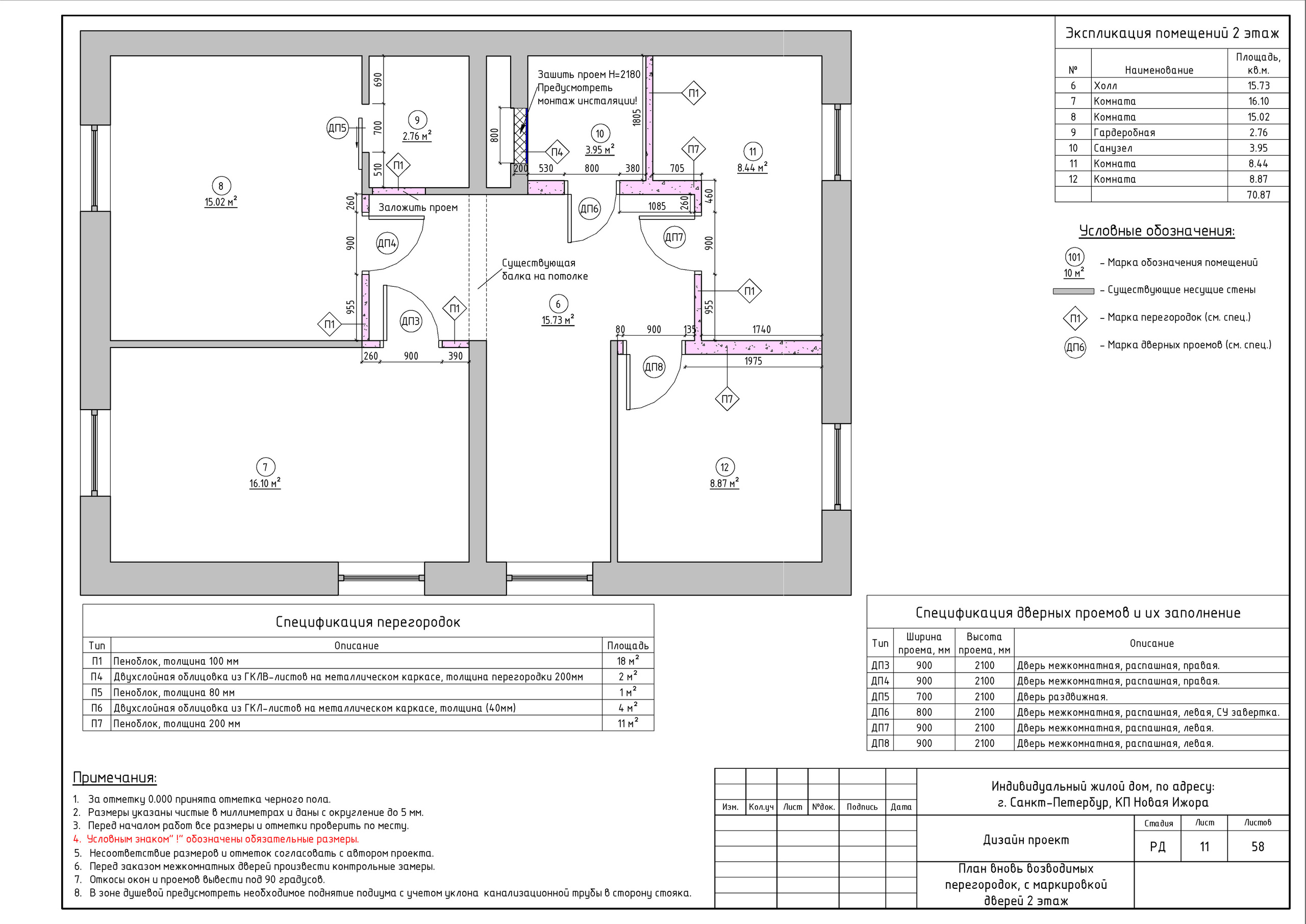 Двухэтажный дом в Новой Ижоре. Студия обмеров и проектирования