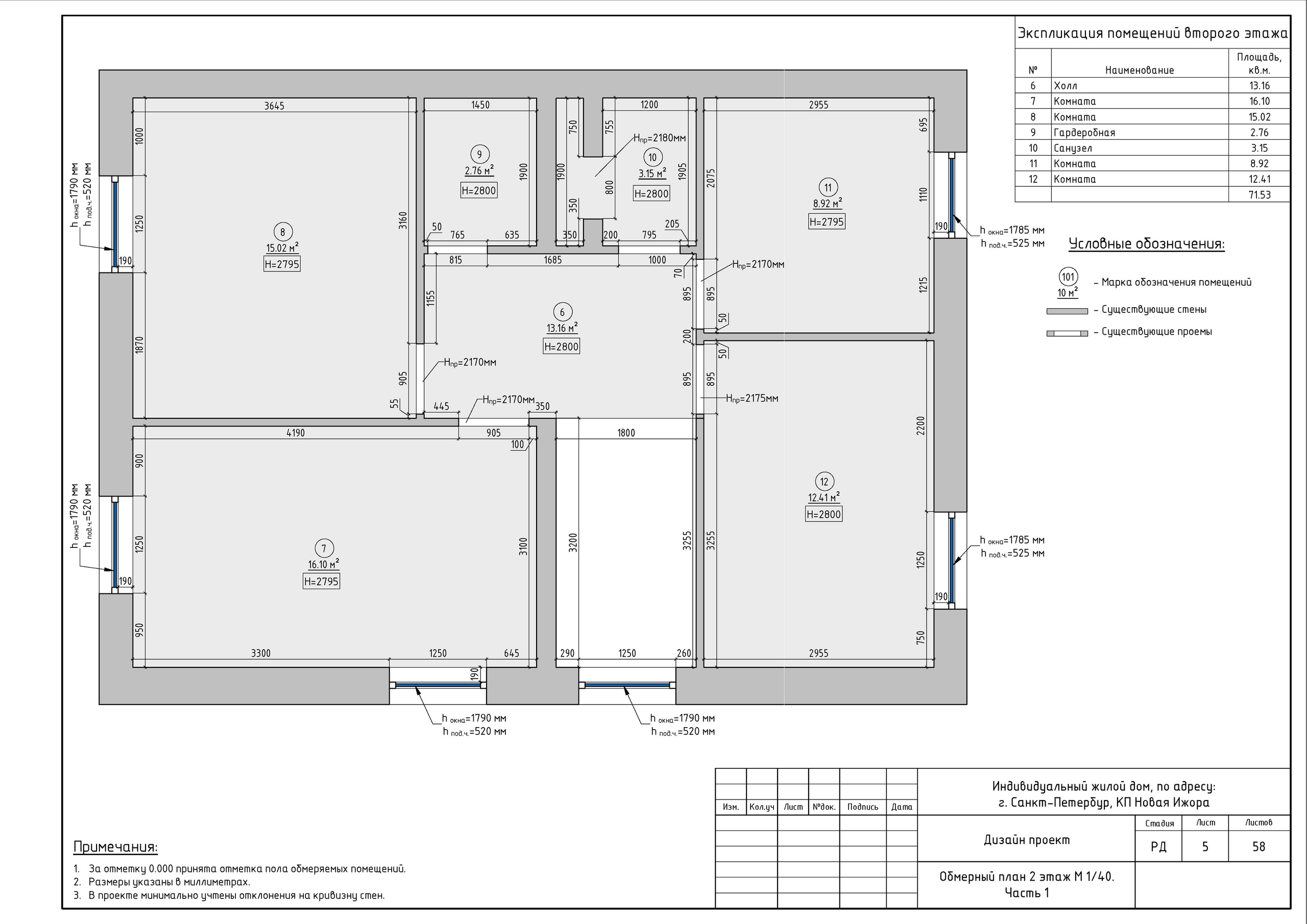 Двухэтажный дом в Новой Ижоре. Студия обмеров и проектирования