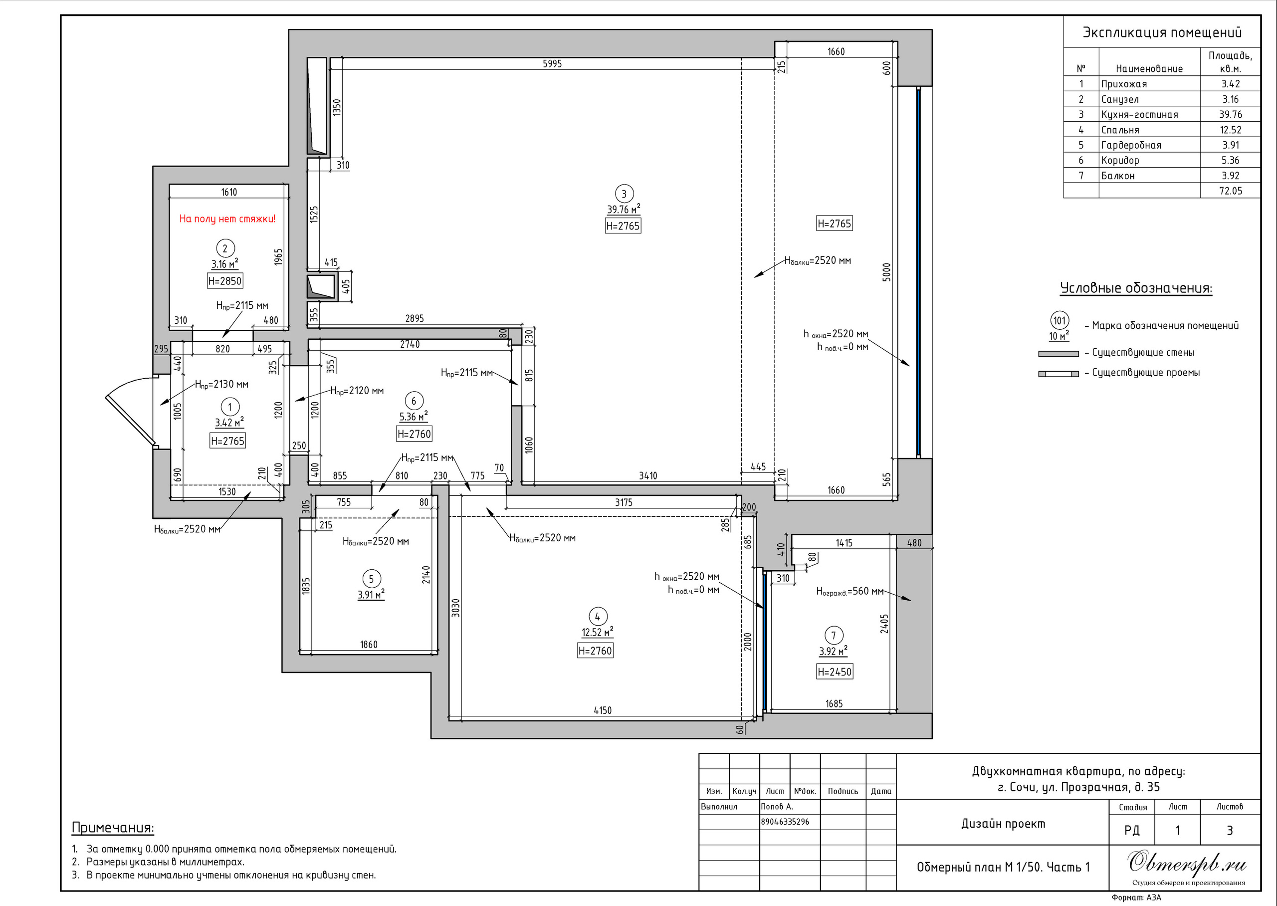 Обмеры помещений Сочи быстро, качественно и недорого