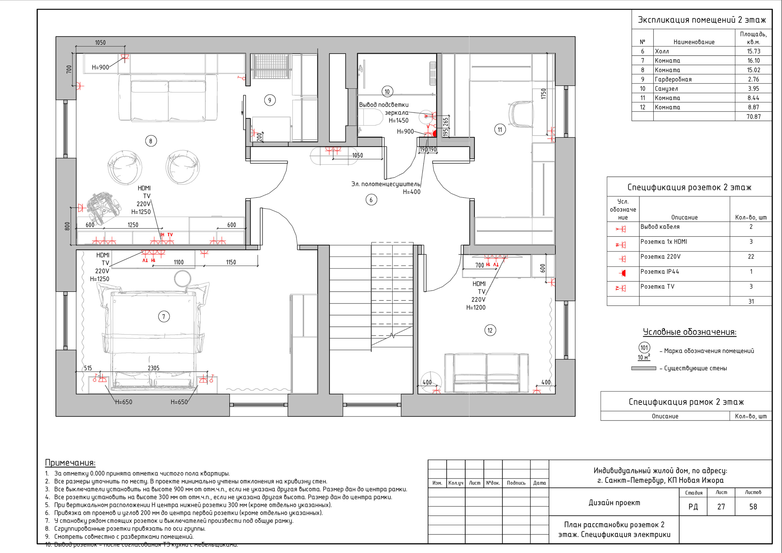Двухэтажный дом в Новой Ижоре. Студия обмеров и проектирования
