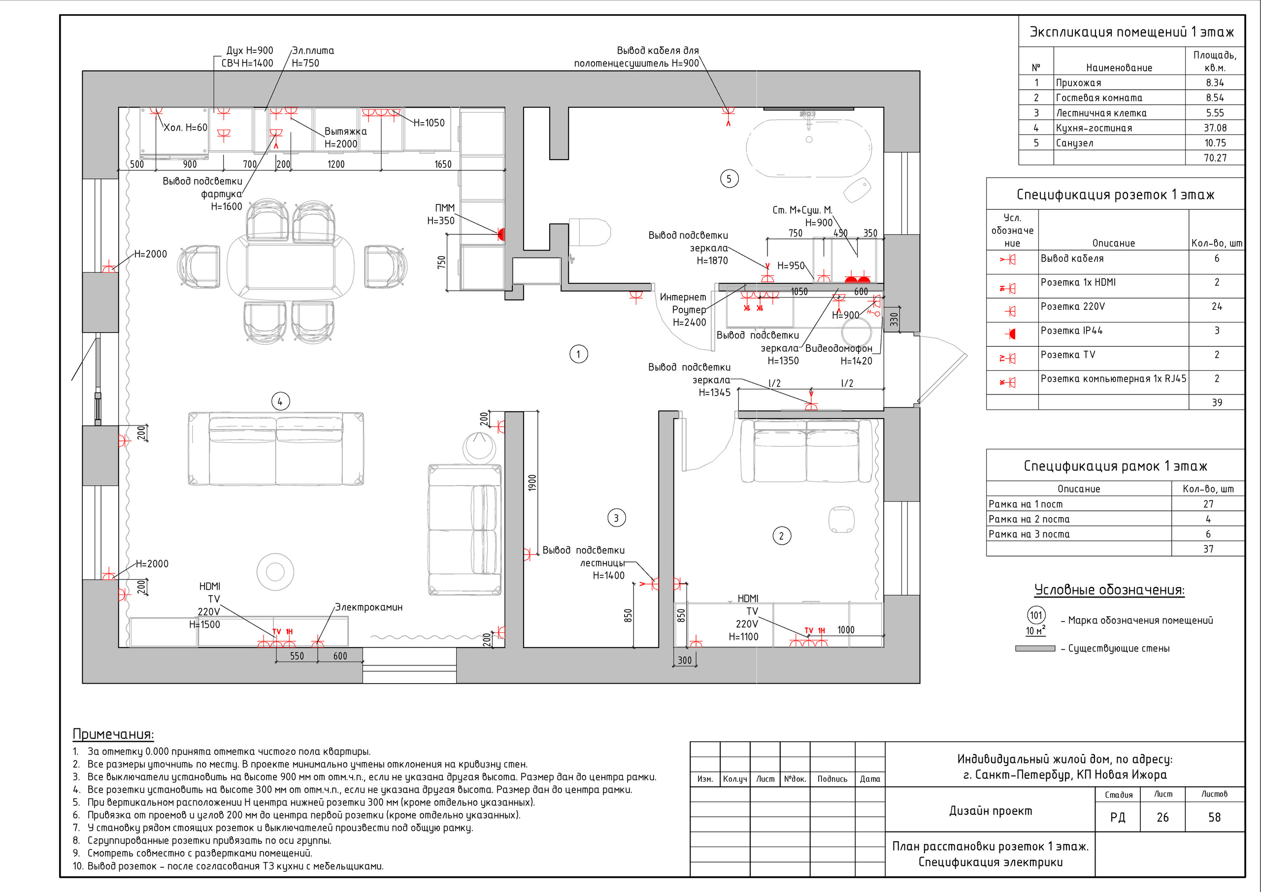Двухэтажный дом в Новой Ижоре. Студия обмеров и проектирования