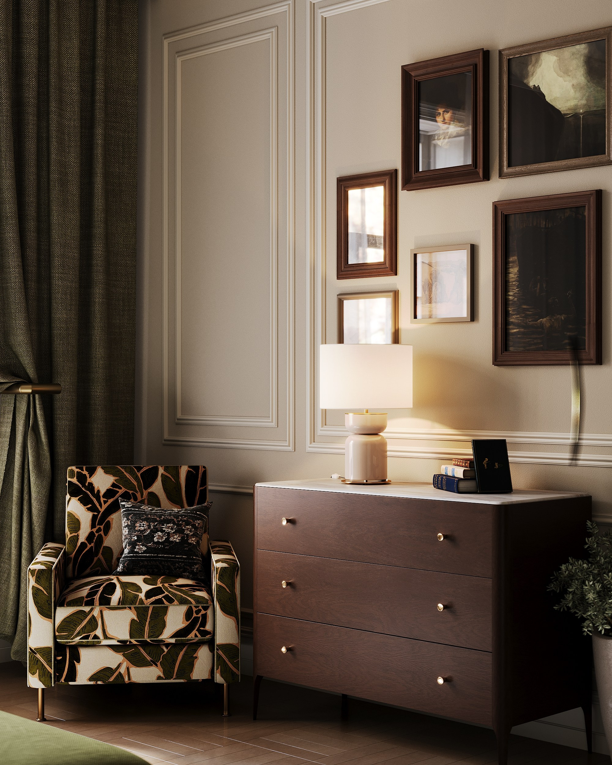 18 m² СПАЛЬНЯ. 3d визуализатор