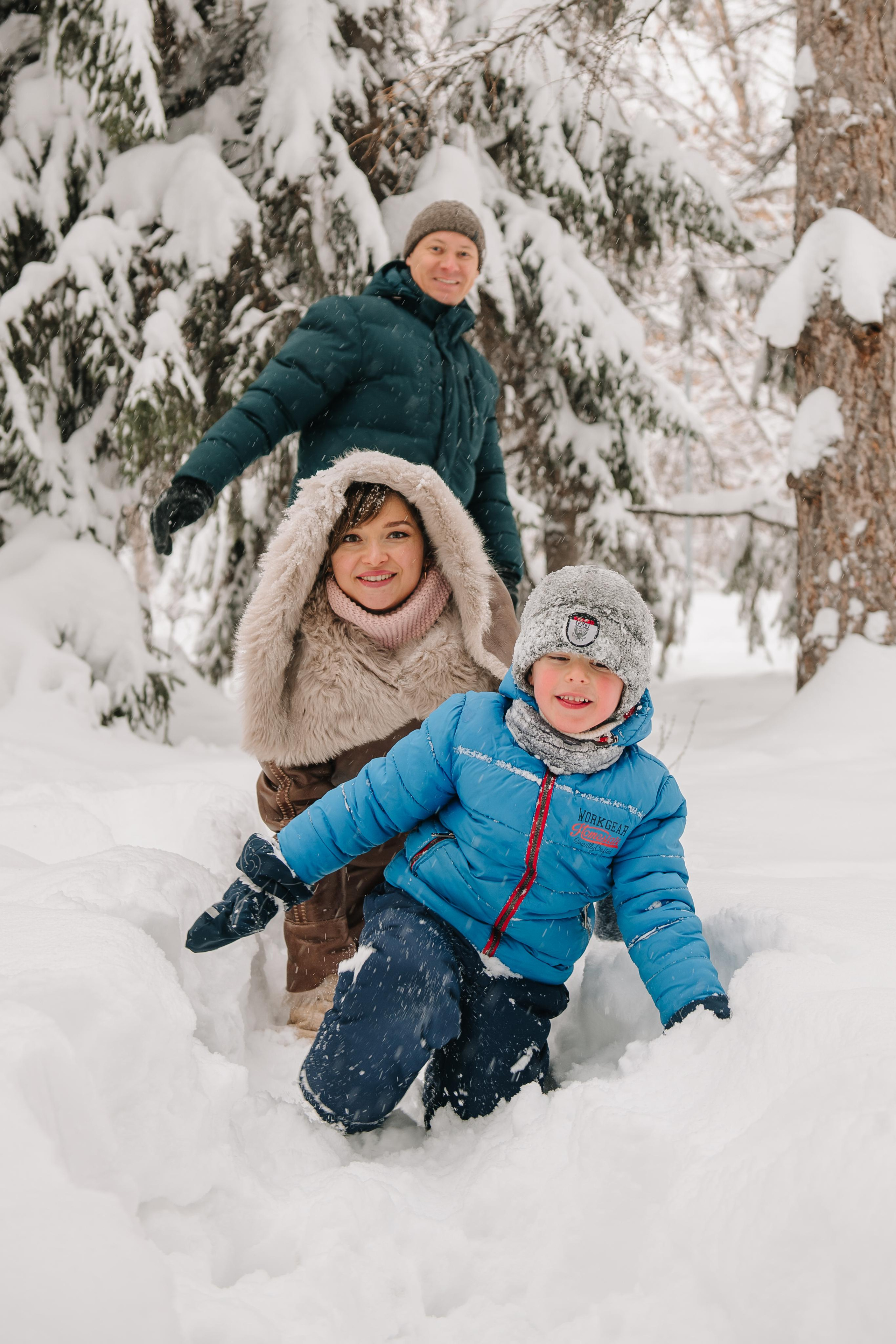 Снежная фотосессия. Андрей, Алла и Артур. Фотограф Валерия Голубева (Миронова)