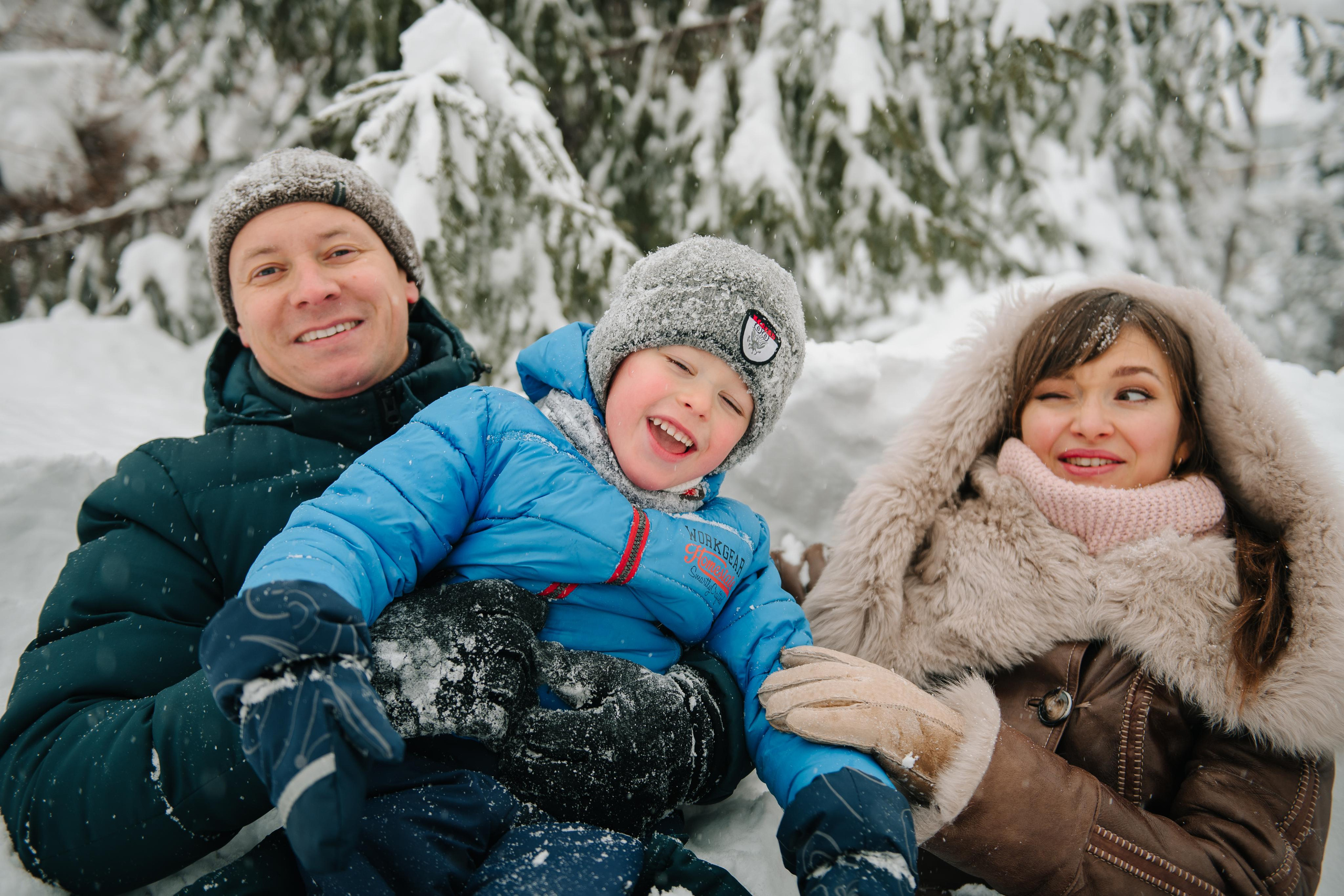 Снежная фотосессия. Андрей, Алла и Артур. Фотограф Валерия Голубева (Миронова)