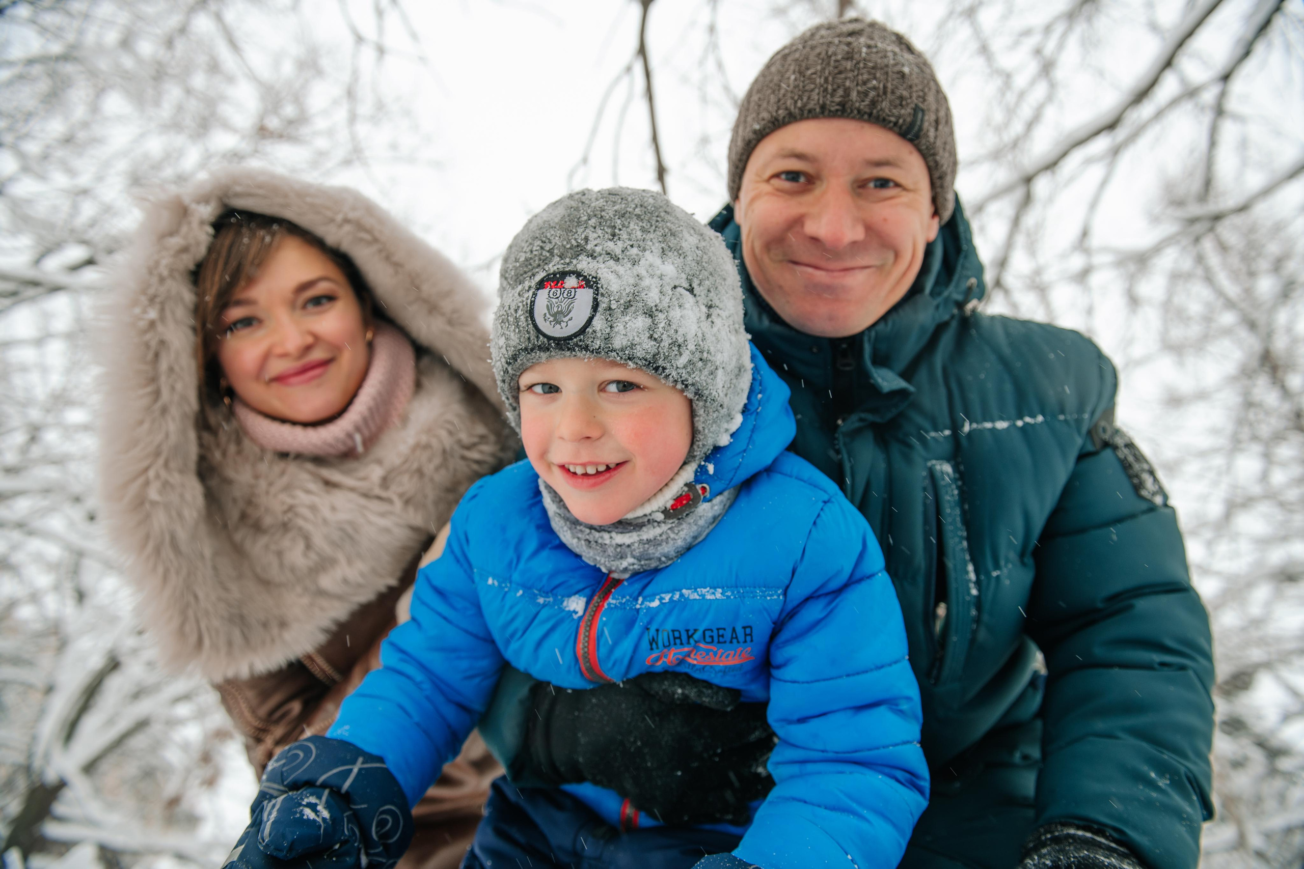 Снежная фотосессия. Андрей, Алла и Артур. Фотограф Валерия Голубева (Миронова)